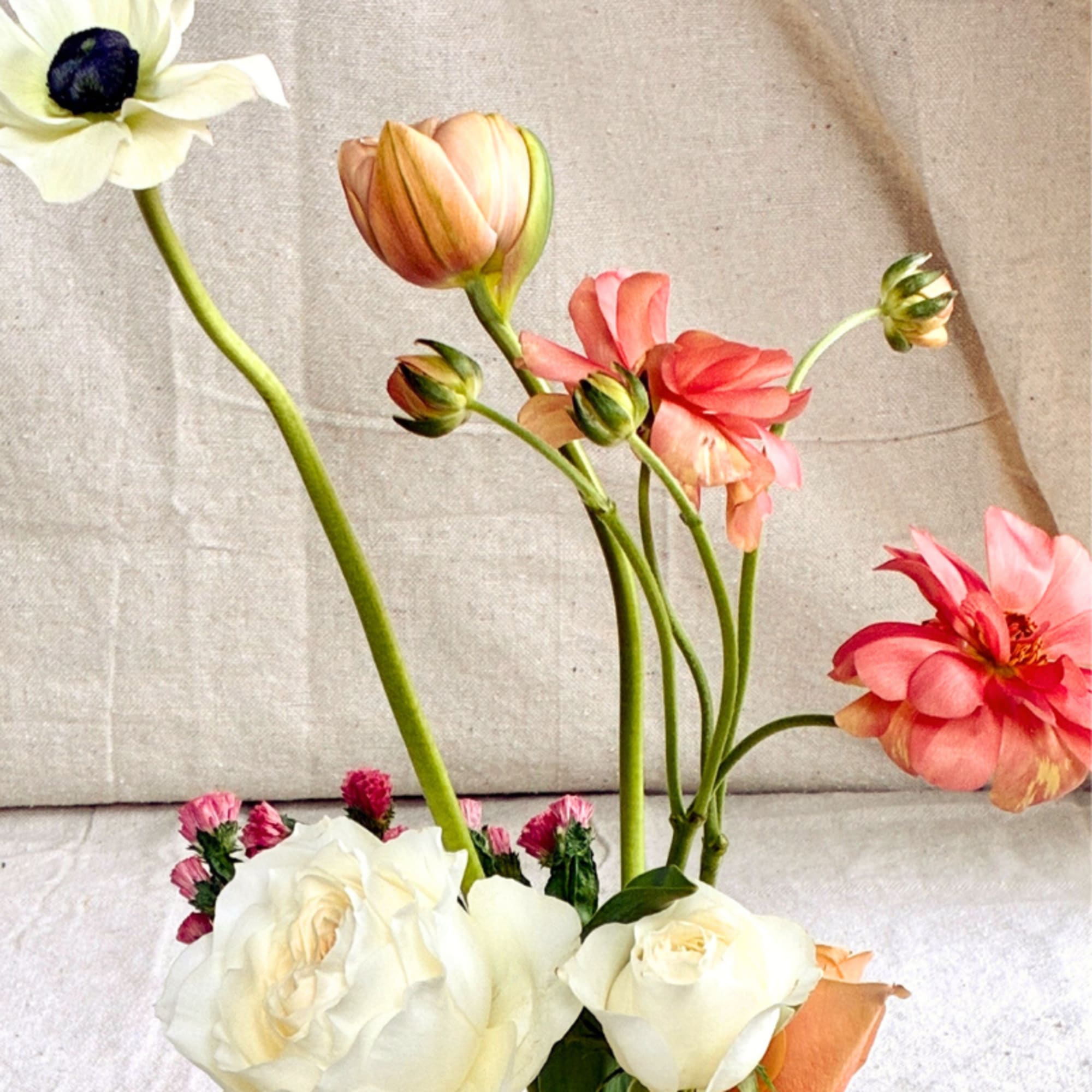 Our take on the bud vase&mdash;each Bloomlet is arranged ikebana-style in a