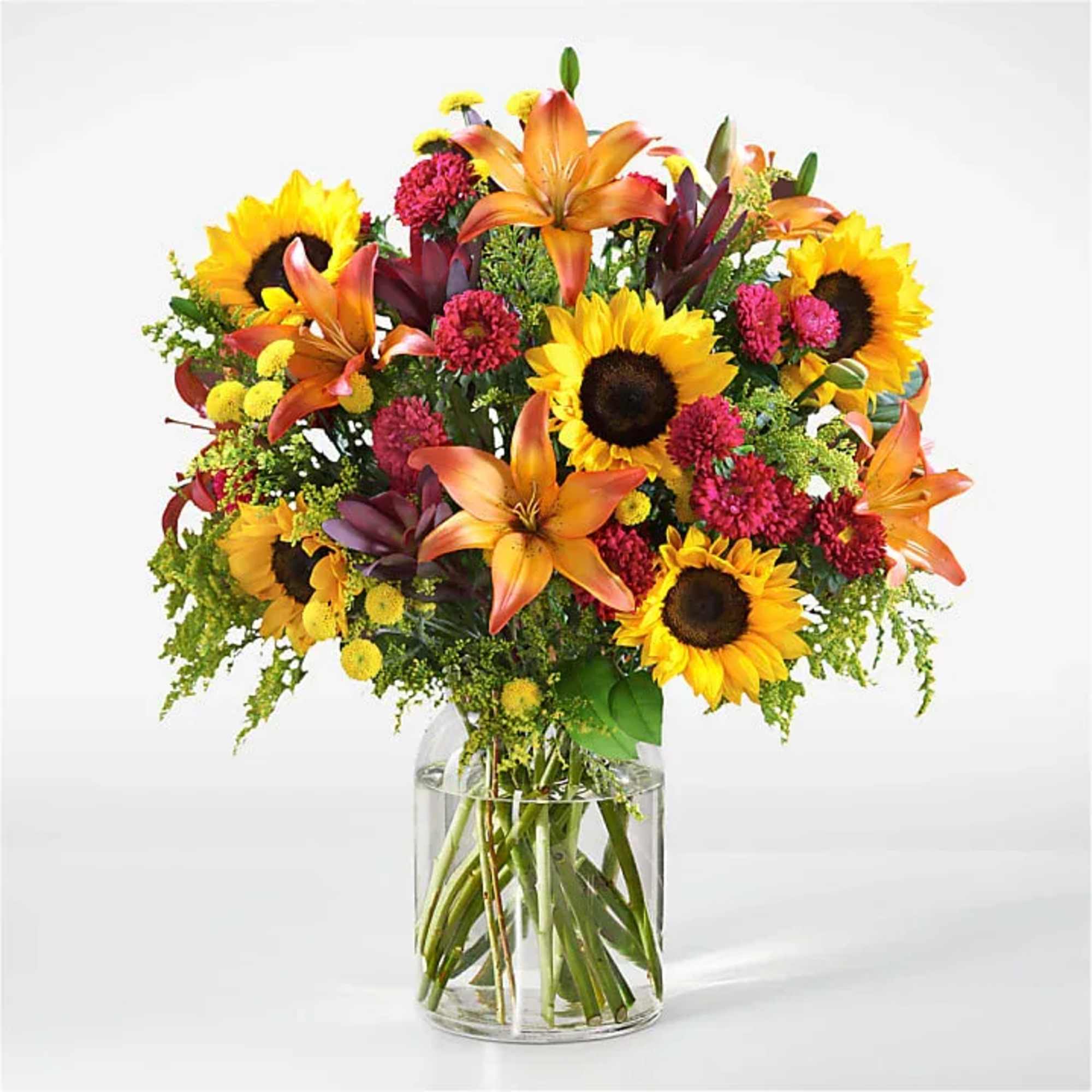As classic as a cobblestone street, this bouquet includes the season's favorite