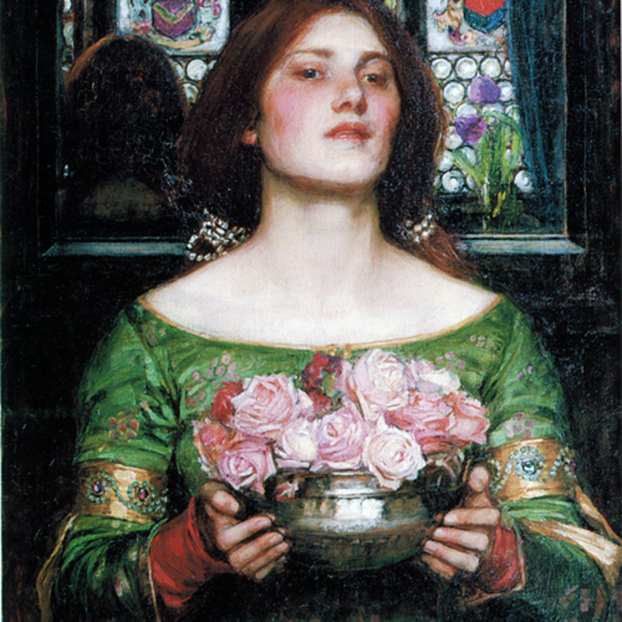 Inspired by John William Waterhouse's painting called "Gather Ye Rosebuds while ye