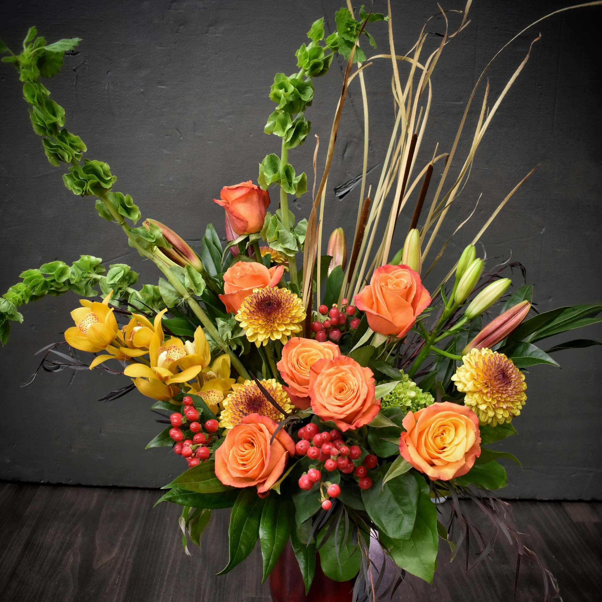 This large and lush bouquet is the perfect gift for the fall