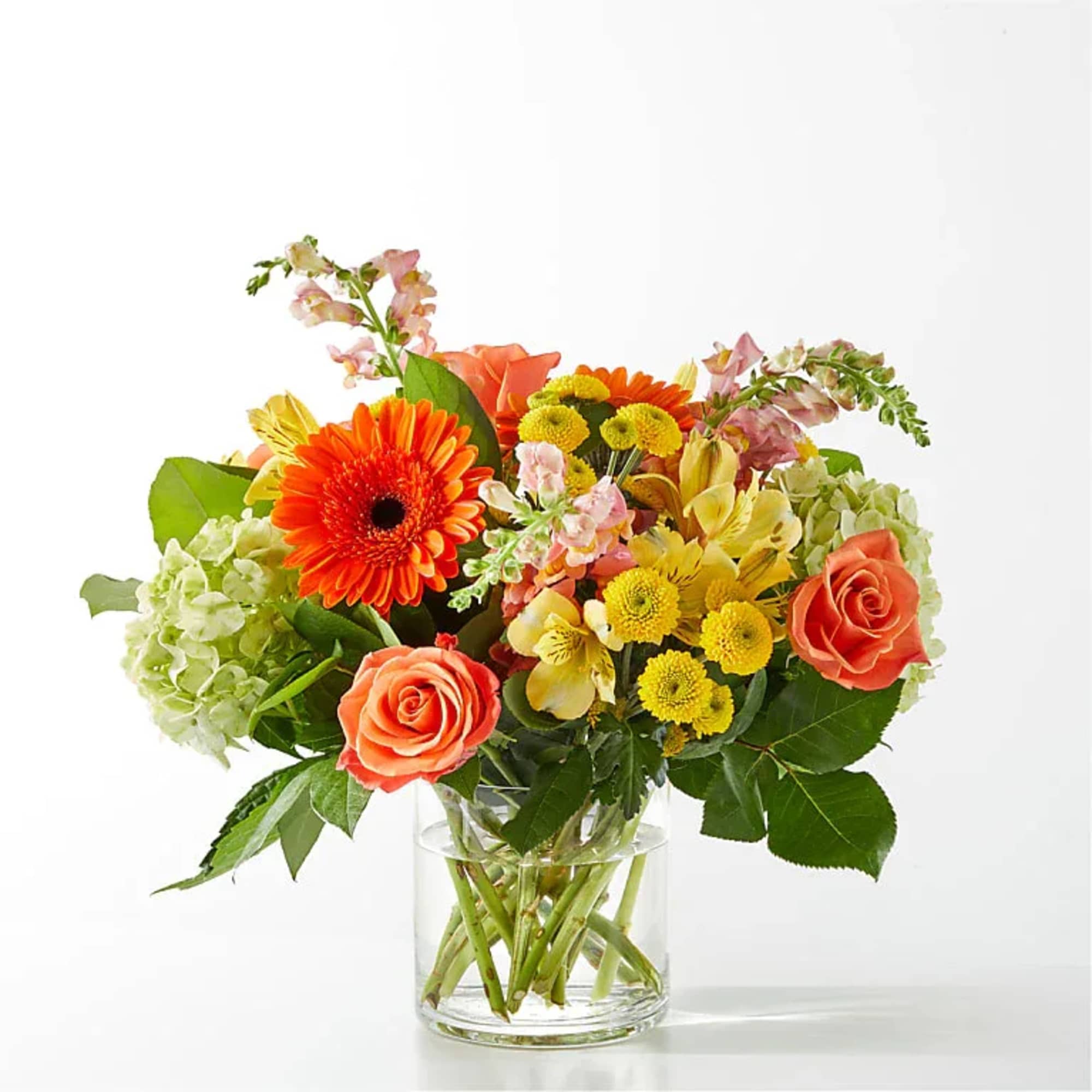 The spirit of a sunny autumn day in a beautiful bouquet.
*Flower variety
