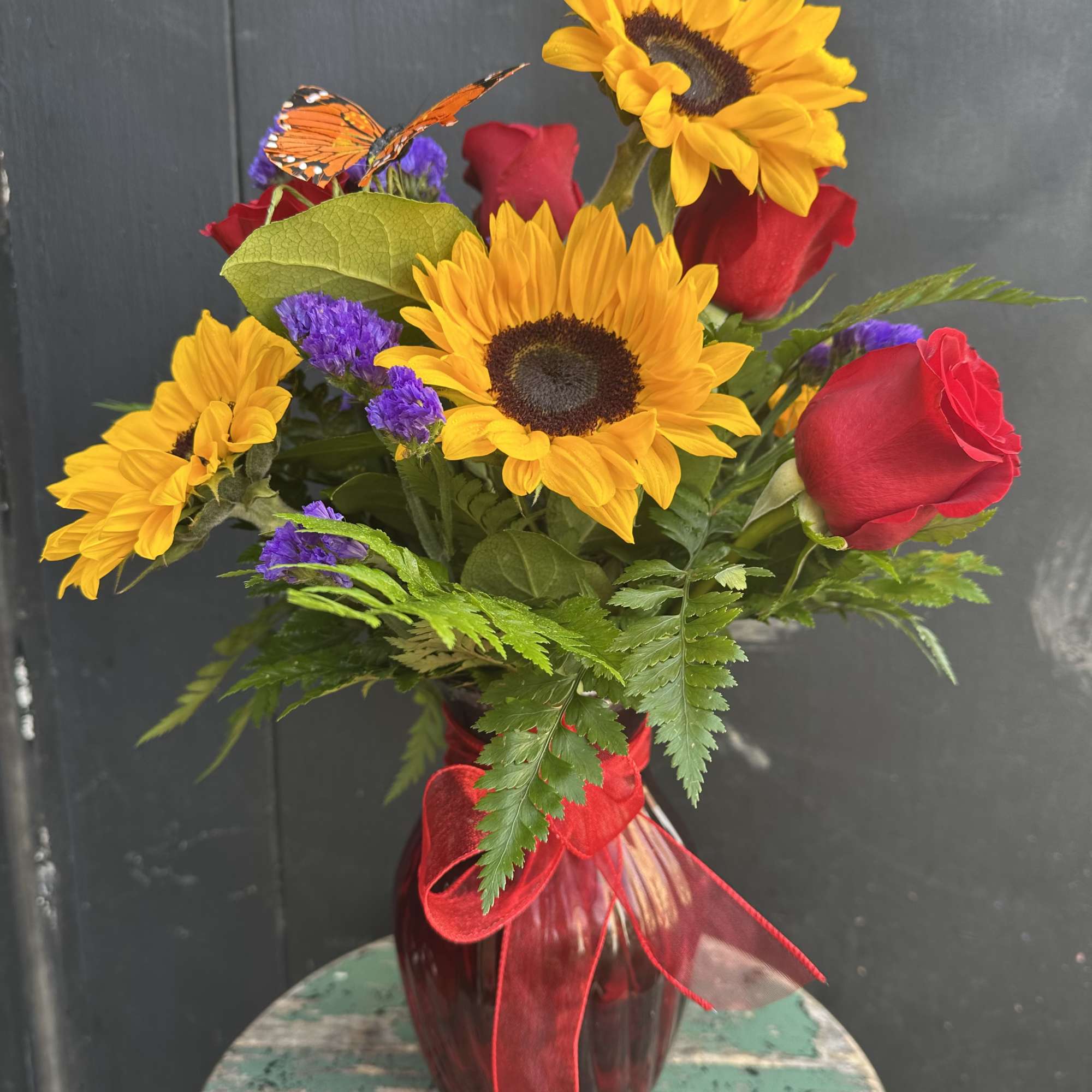 Butterfly Kisses Bouquet is perfect for the Valentine who doesn't want a