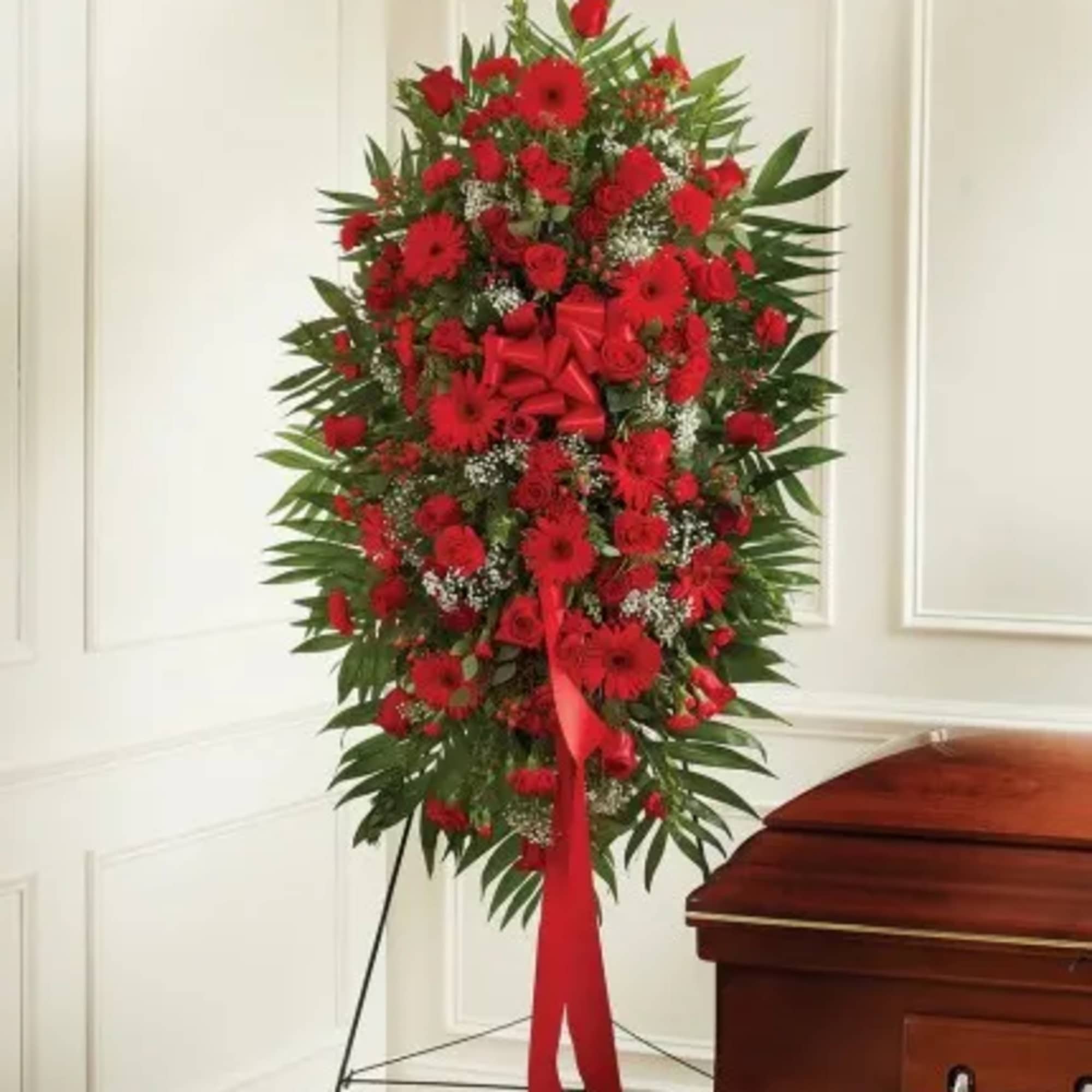 Product ID: 91295


This Sympathy Standing Spray, in beautiful red, is a touching