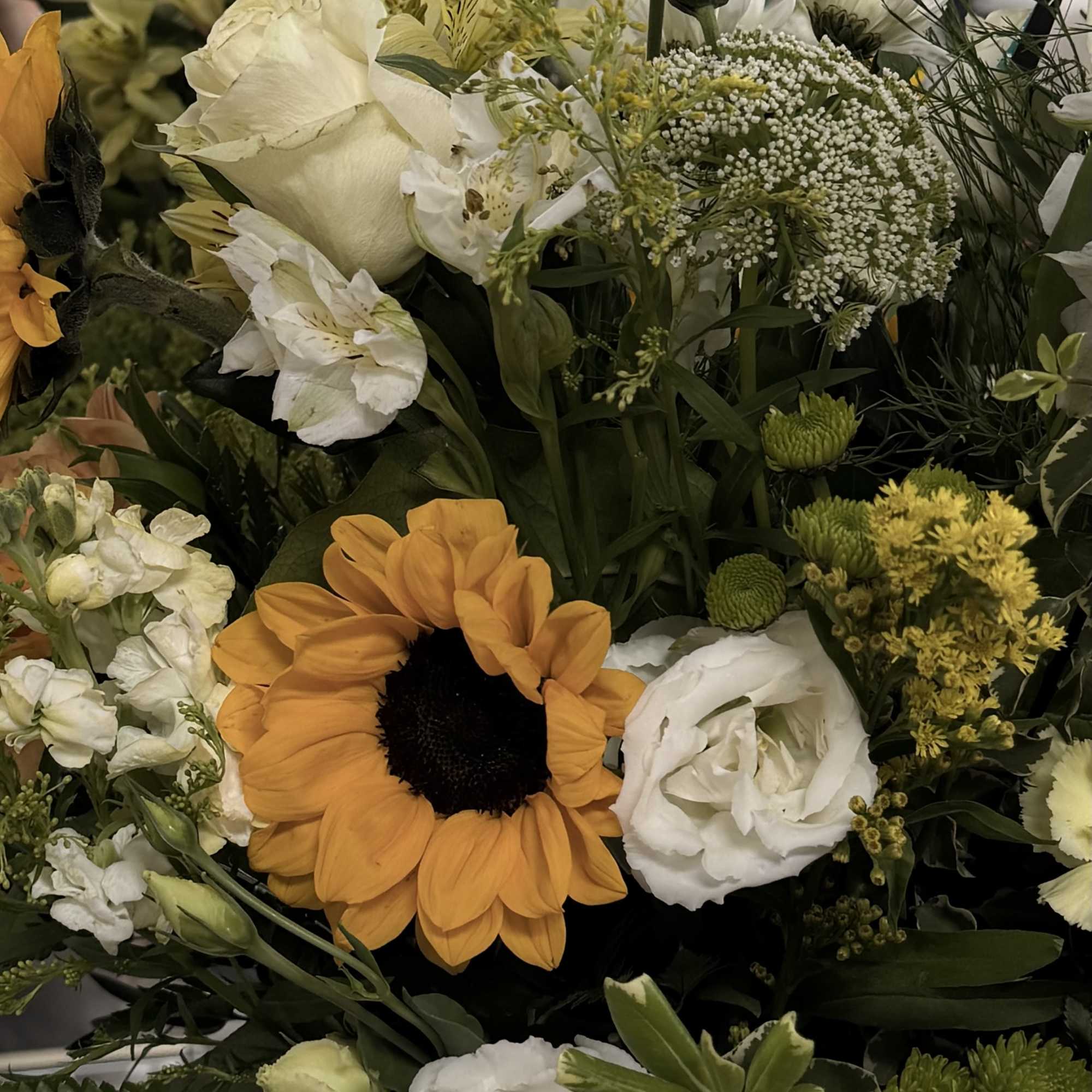 white ivory tones with the perfect accents of yellow