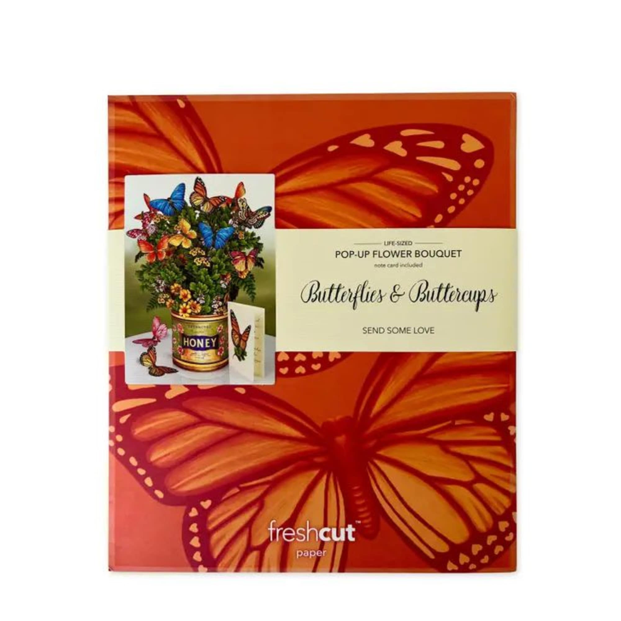 Butterflies and Buttercups pop-up flower bouquet gift box