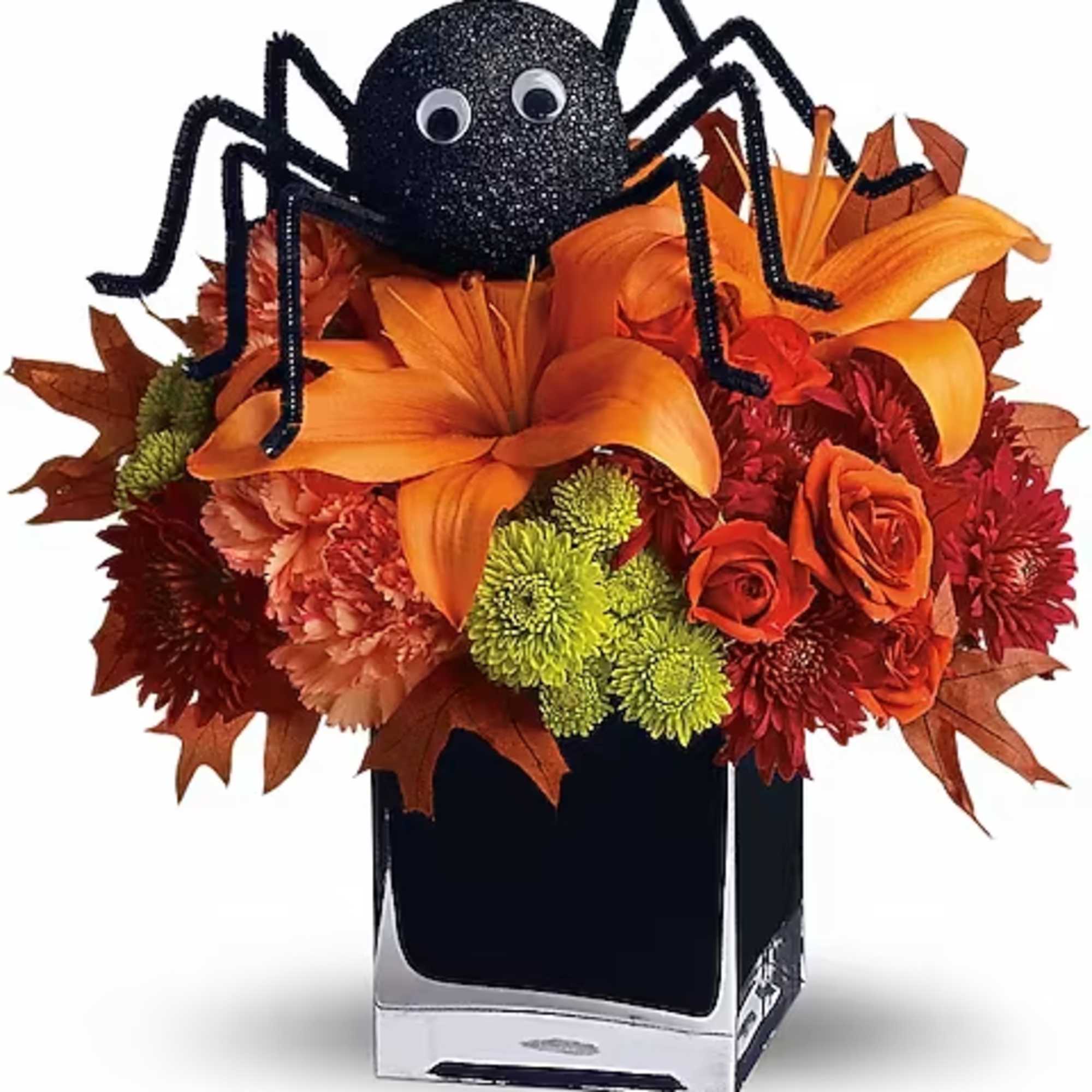 Perhaps this is the perfect WEB bouquet. Perched atop a beautiful array