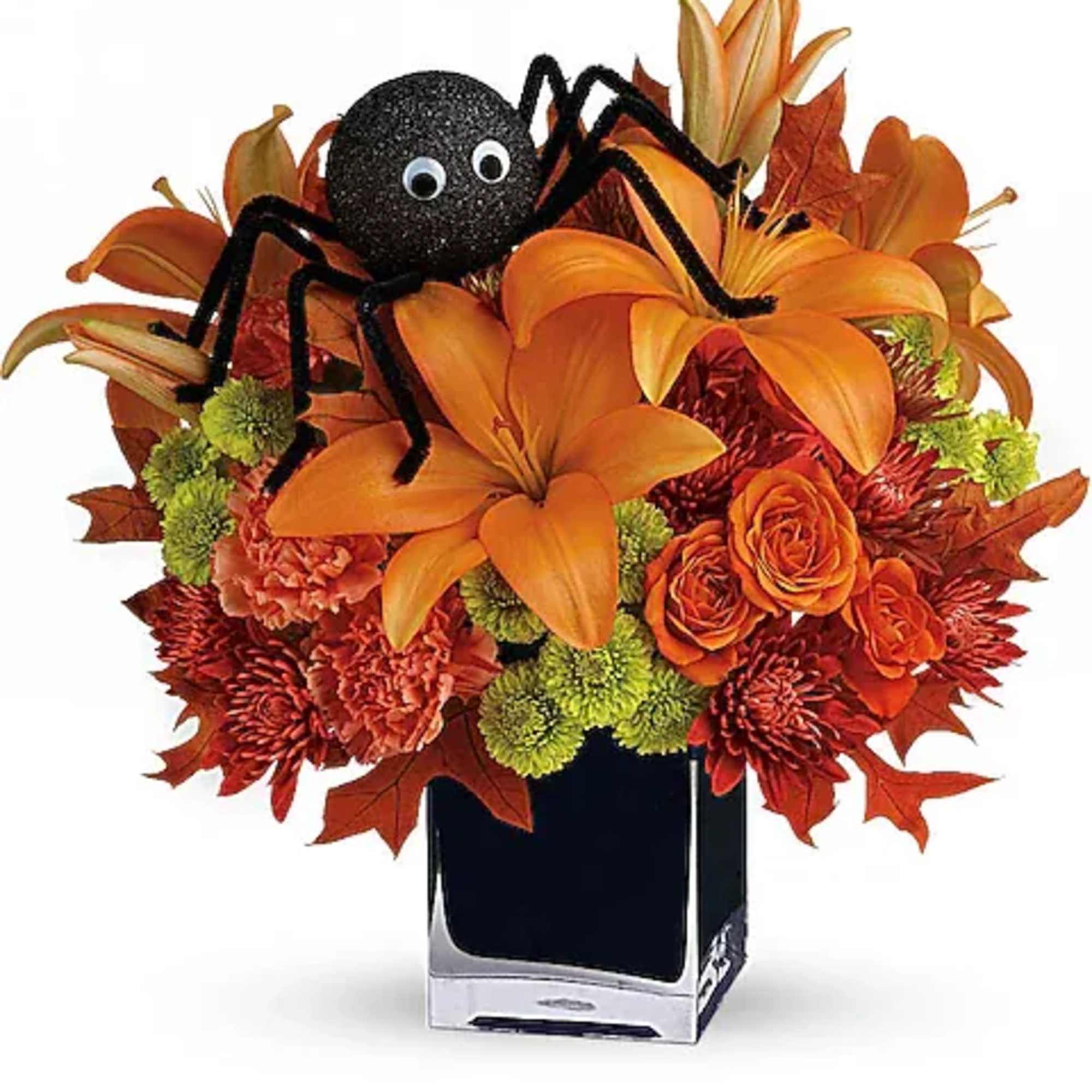 Perhaps this is the perfect WEB bouquet. Perched atop a beautiful array