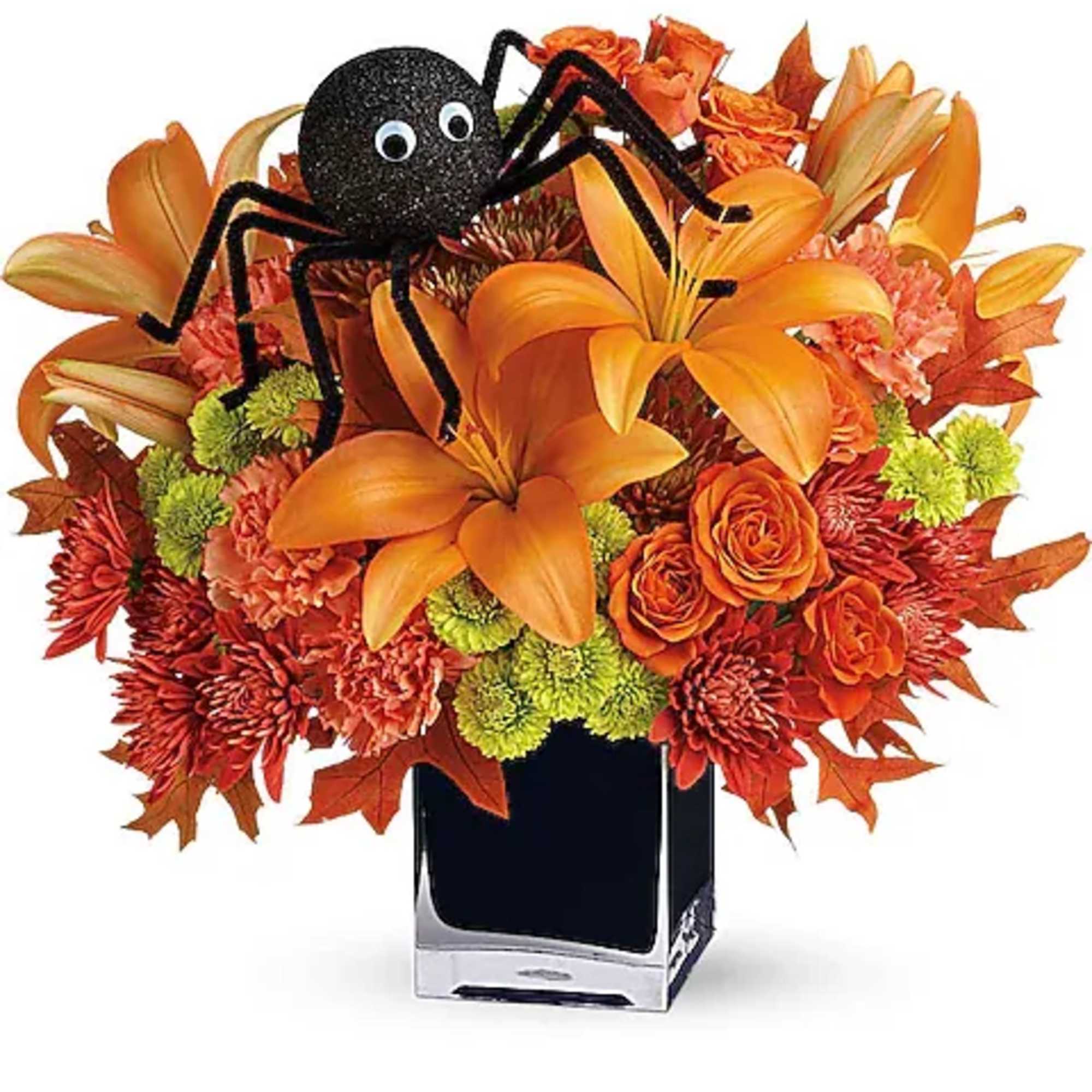 Perhaps this is the perfect WEB bouquet. Perched atop a beautiful array