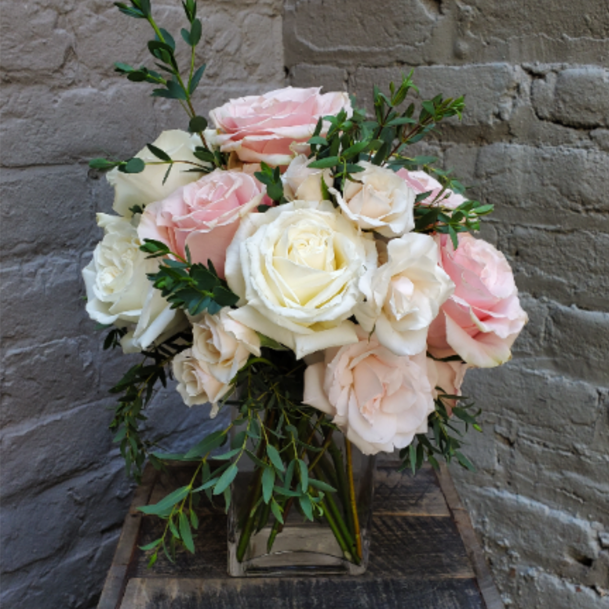 Beautiful and fragrant roses in shades of ivory, blush and soft peach