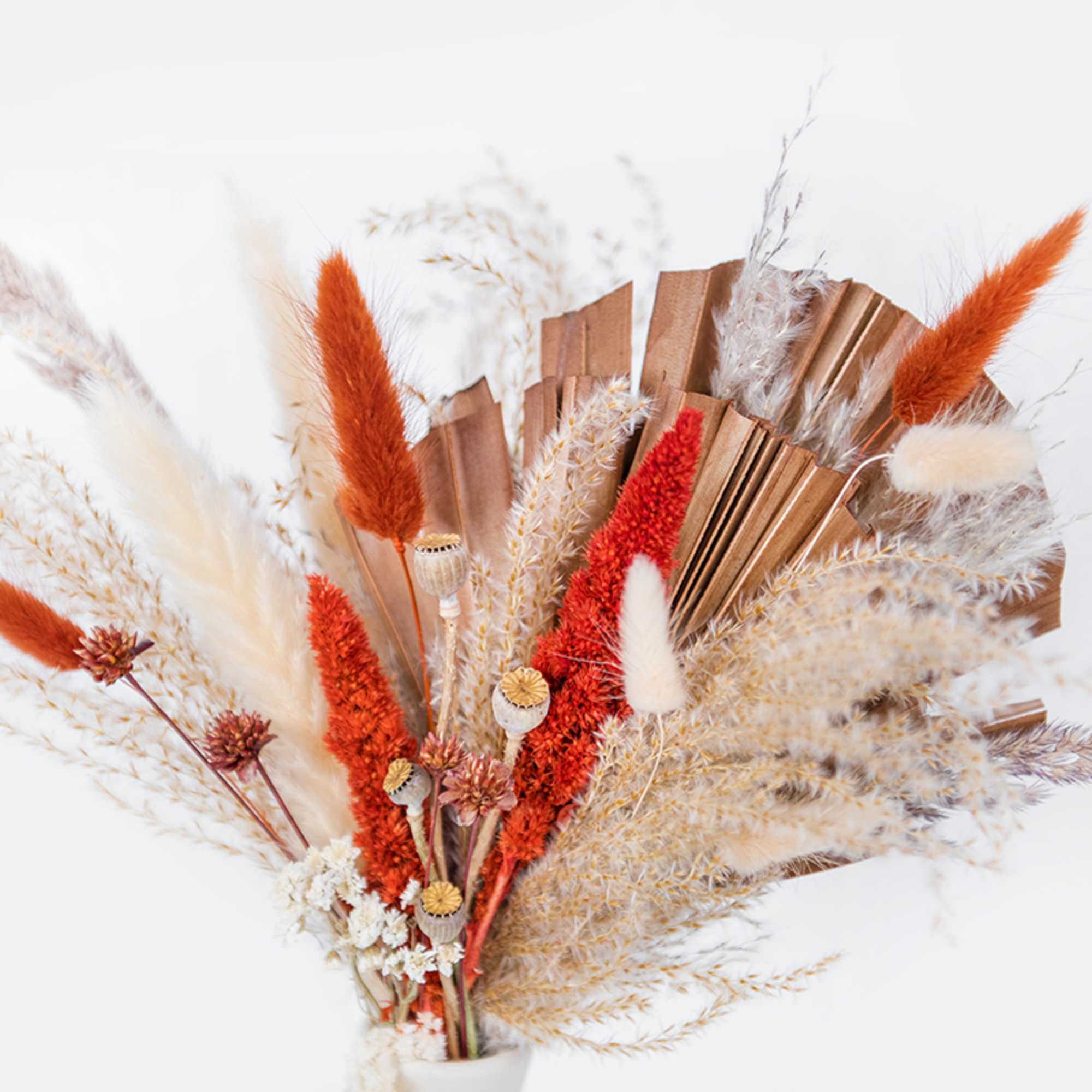 Better Together, this forever floral autumn bud vase set showcases neutral preserved, photo 4 of 4