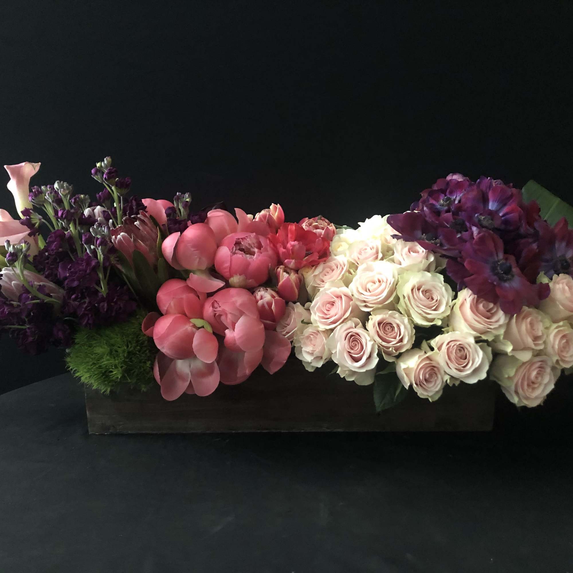 This 21 inch long wood box is filled with over 100 stems...125, photo 3 of 9