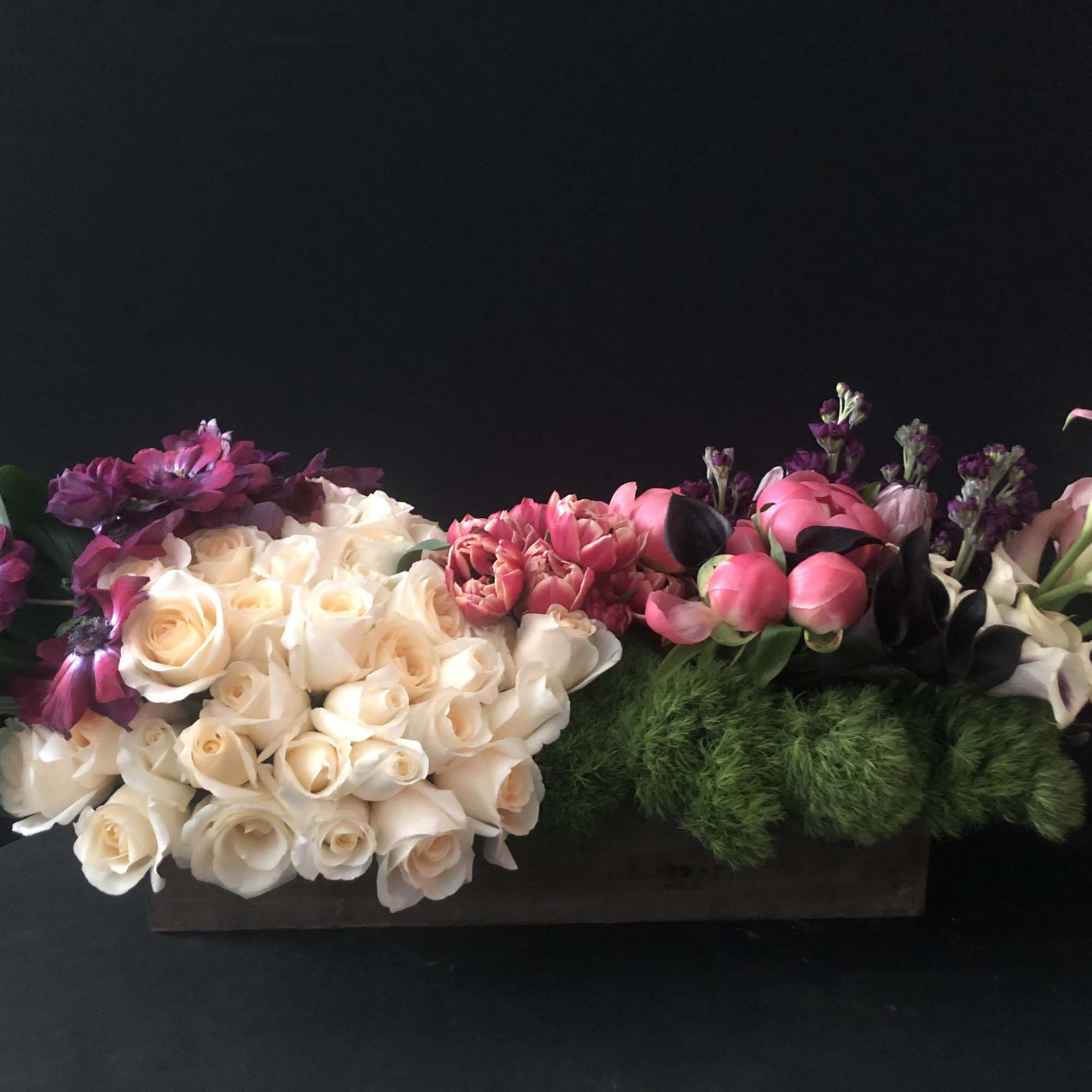 This 21 inch long wood box is filled with over 100 stems...125, photo 7 of 9