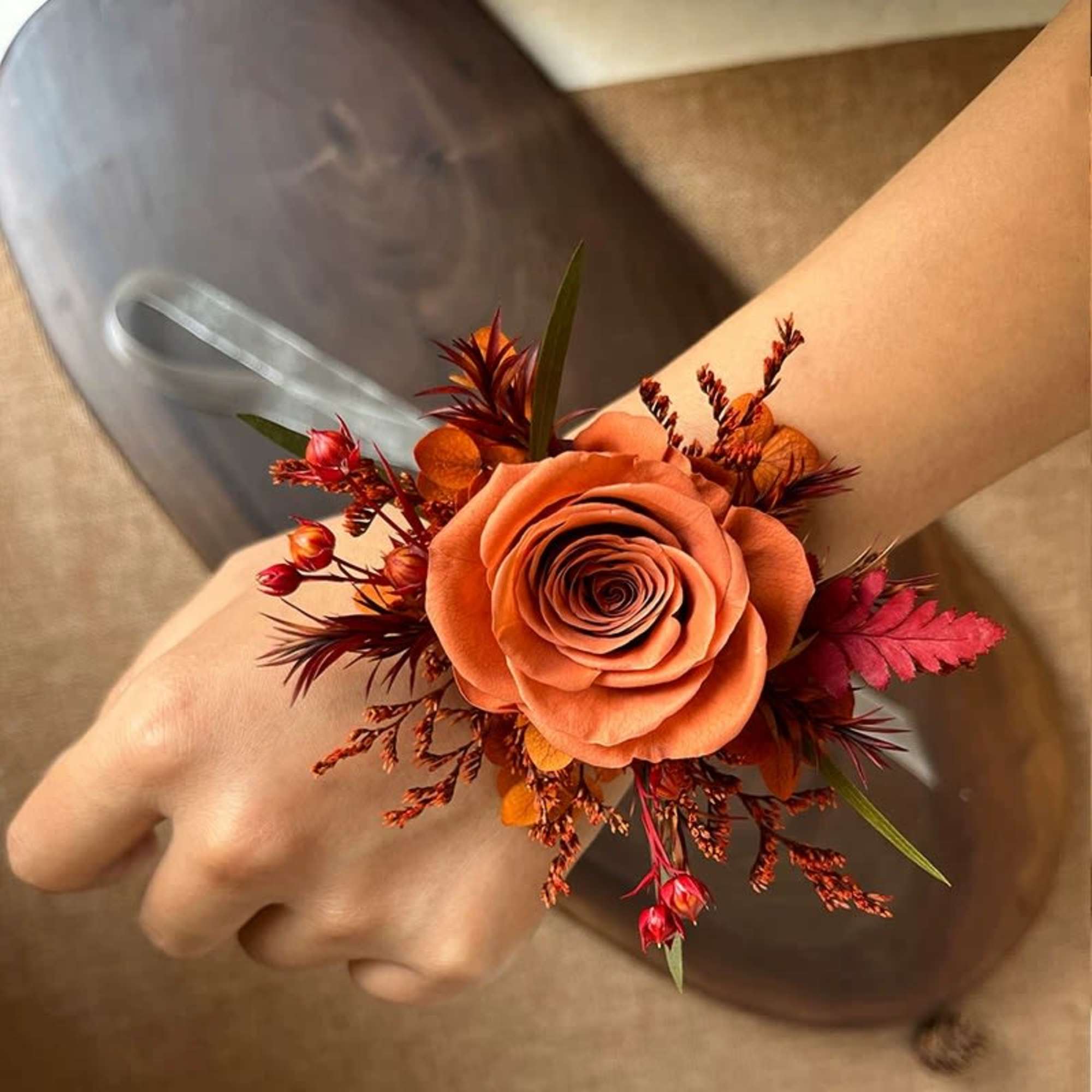 Complete your wedding or special event look with our No Fuss Corsage, photo 2 of 4