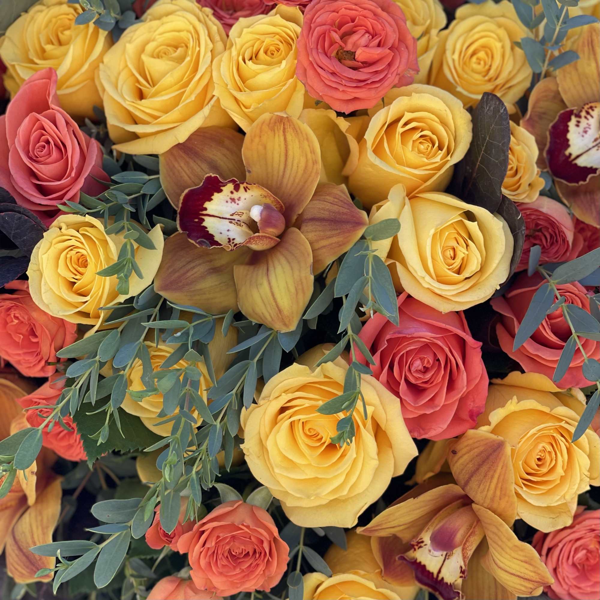 Autumn edition of our signature standing bouquet of fresh flowers, photo 2 of 2