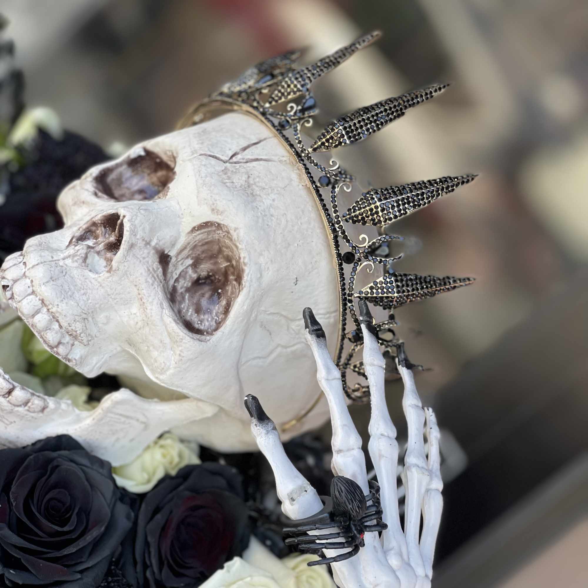 Beauty&rsquo;s back and white arrangement in our signature black velvet box, with, photo 2 of 2