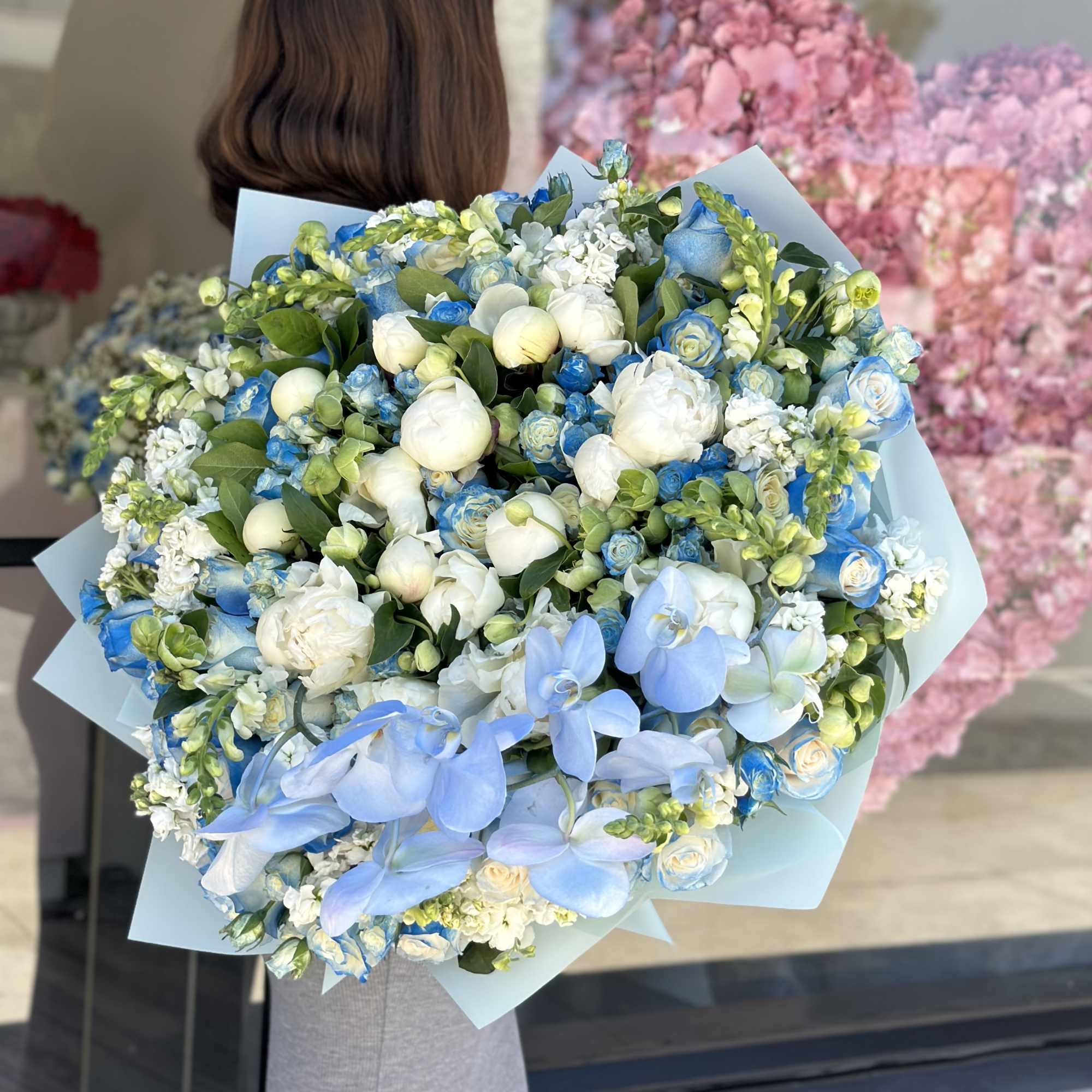 Huge Mix of flowers with peonies.