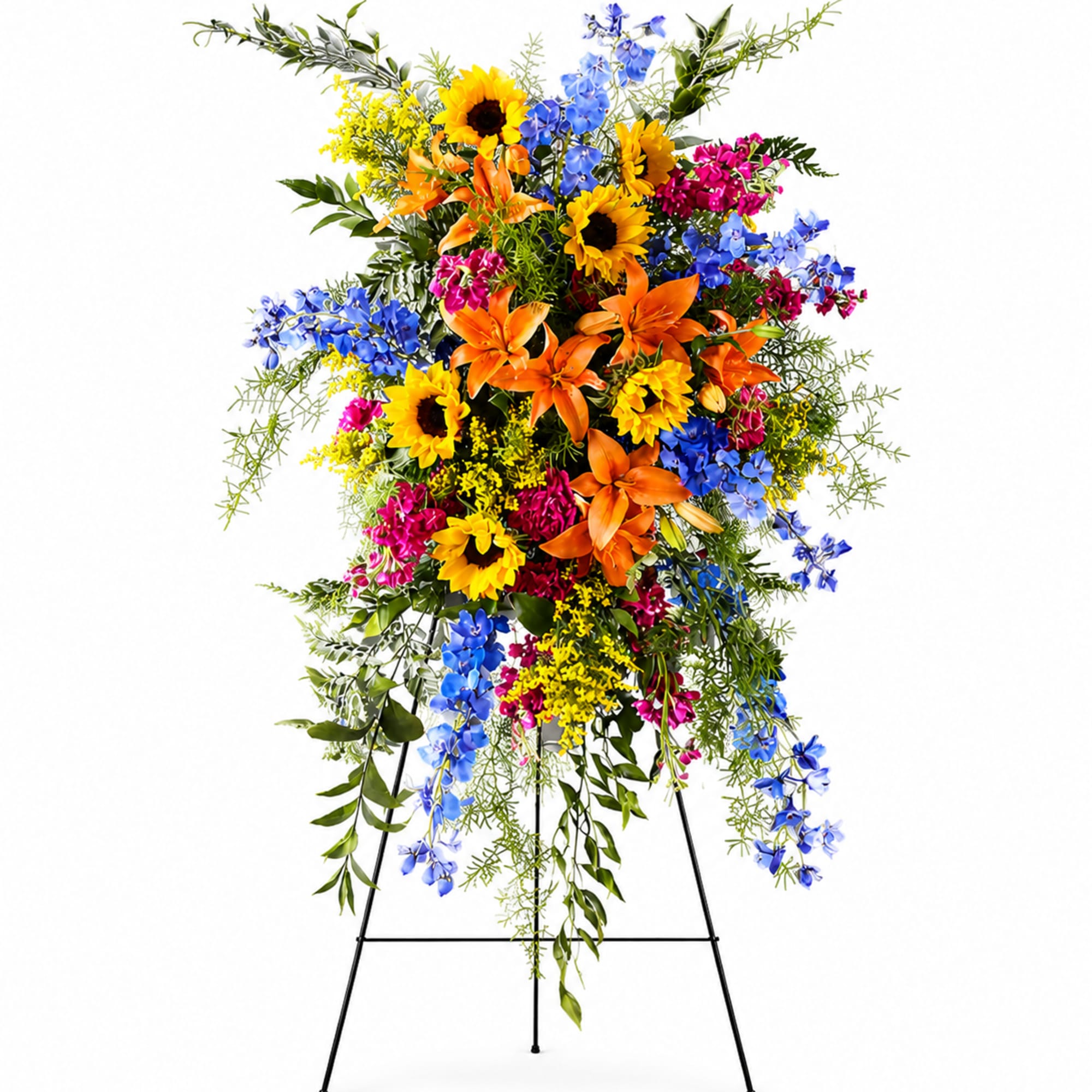 This stunning white easel is the perfect way to pay tribute to