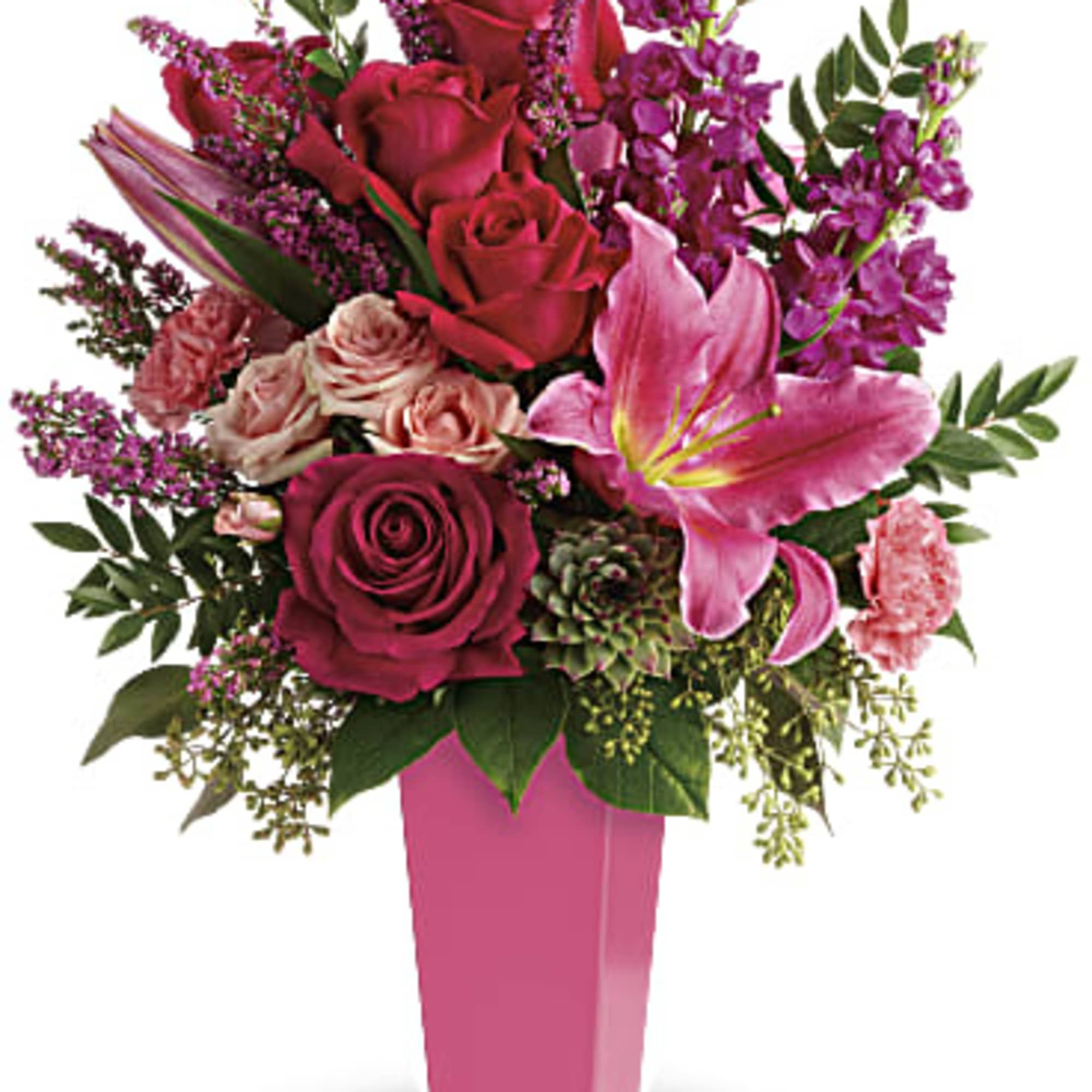 Pretty in pink! A surprise they'll remember forever, this fantasy of fuchsia