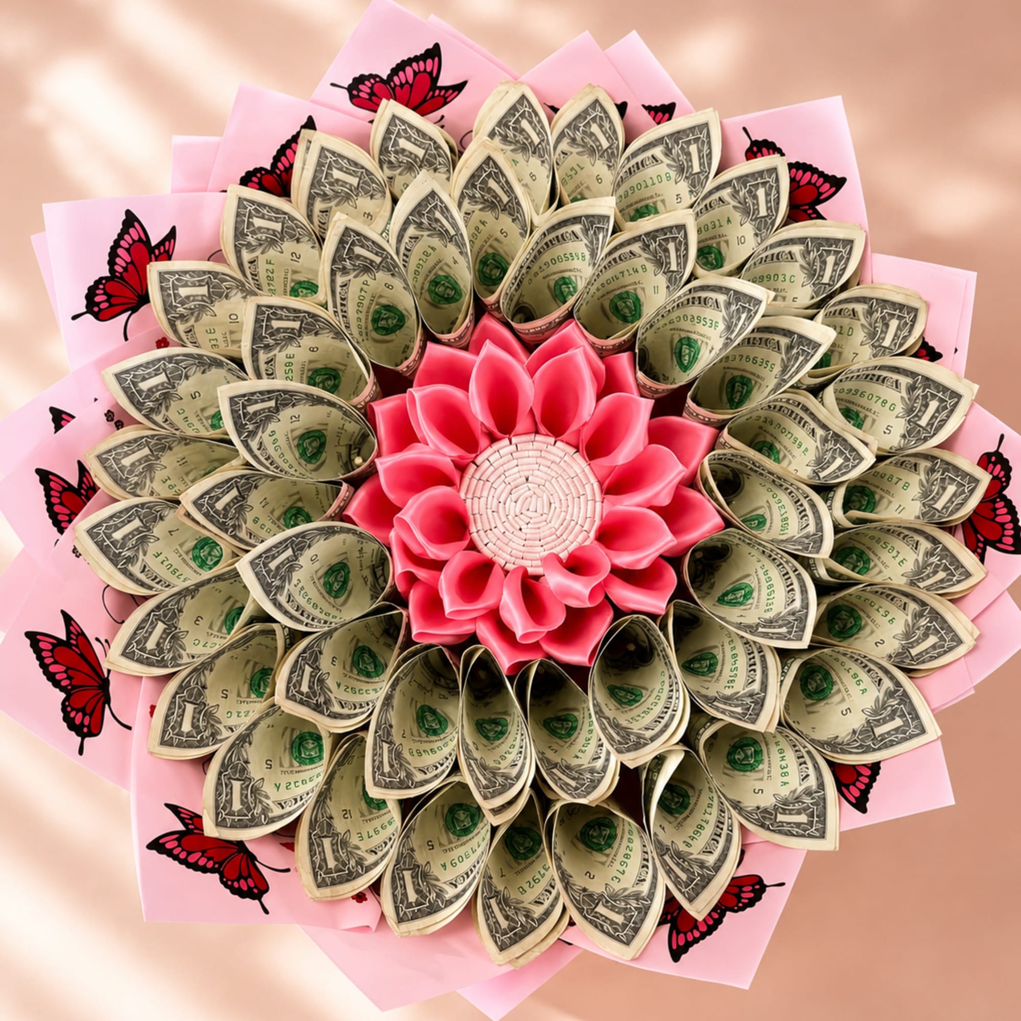 Handmade and delightfully unexpected, this money-bringing bouquet is a playful gift for