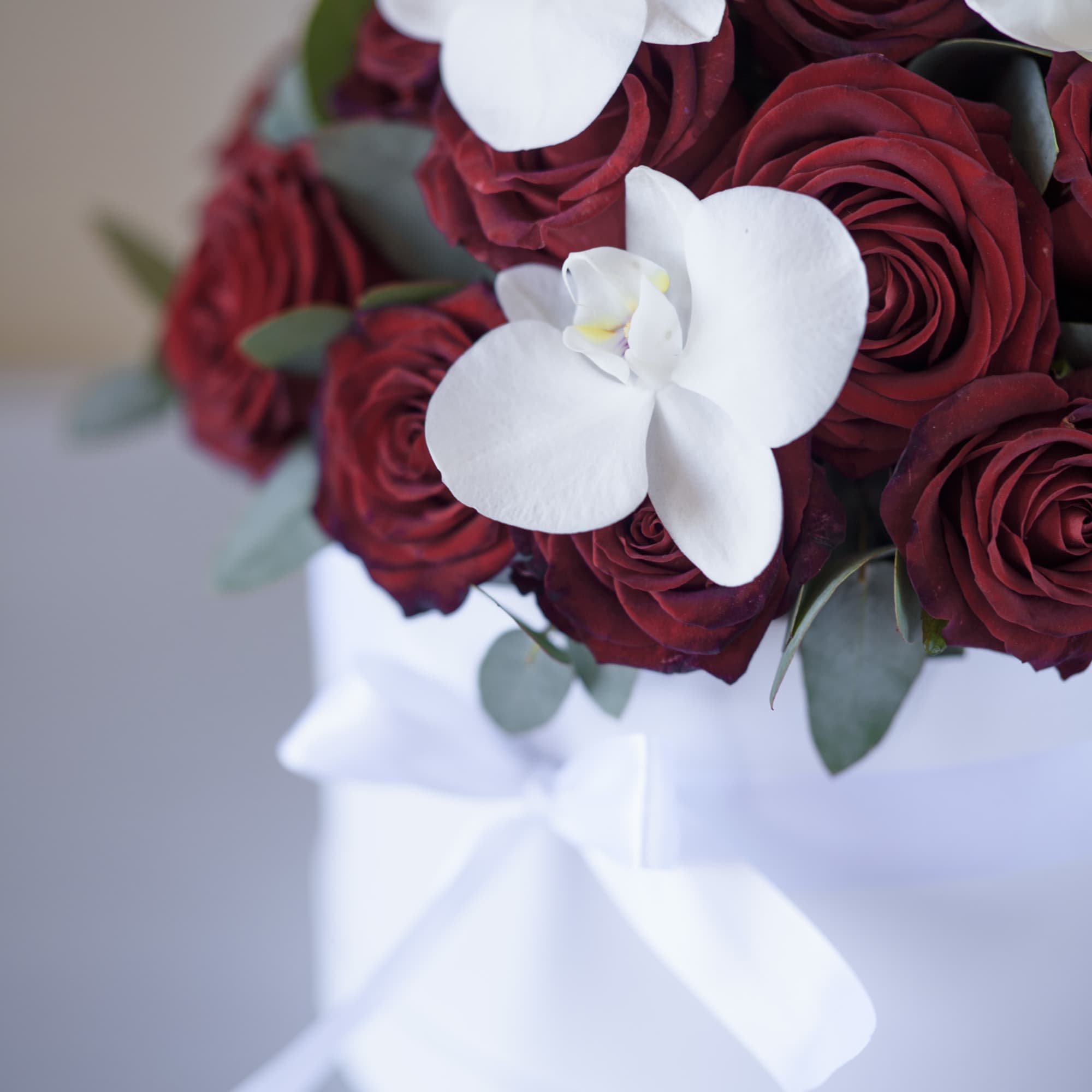 Premium, equadorian red roses (up to 30 - medium sized box, up, photo 2 of 2
