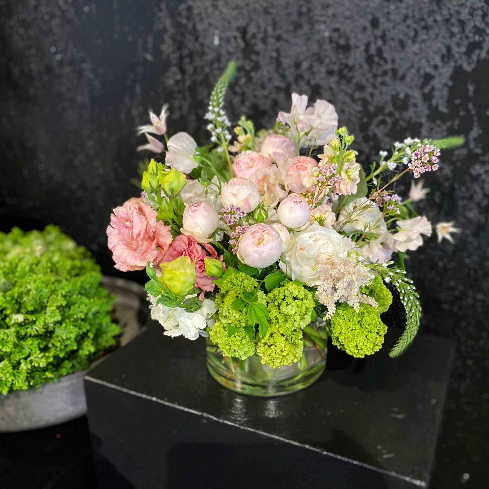 Bespoke selection of elegant and soft seasonal materials create a delicate expression