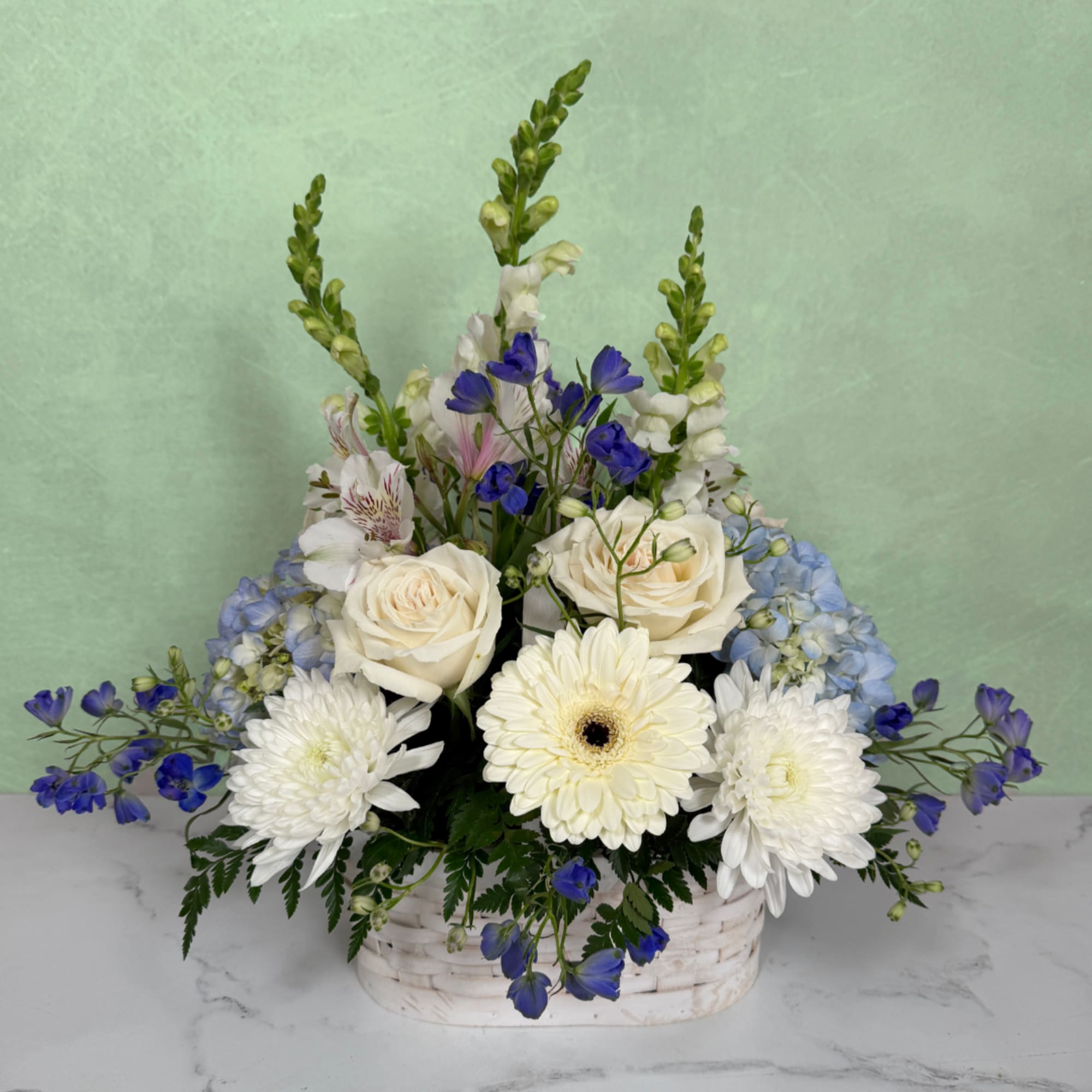 Whispering Winds Basket by Savilles Florist is a basket full of stunning, photo 2 of 3