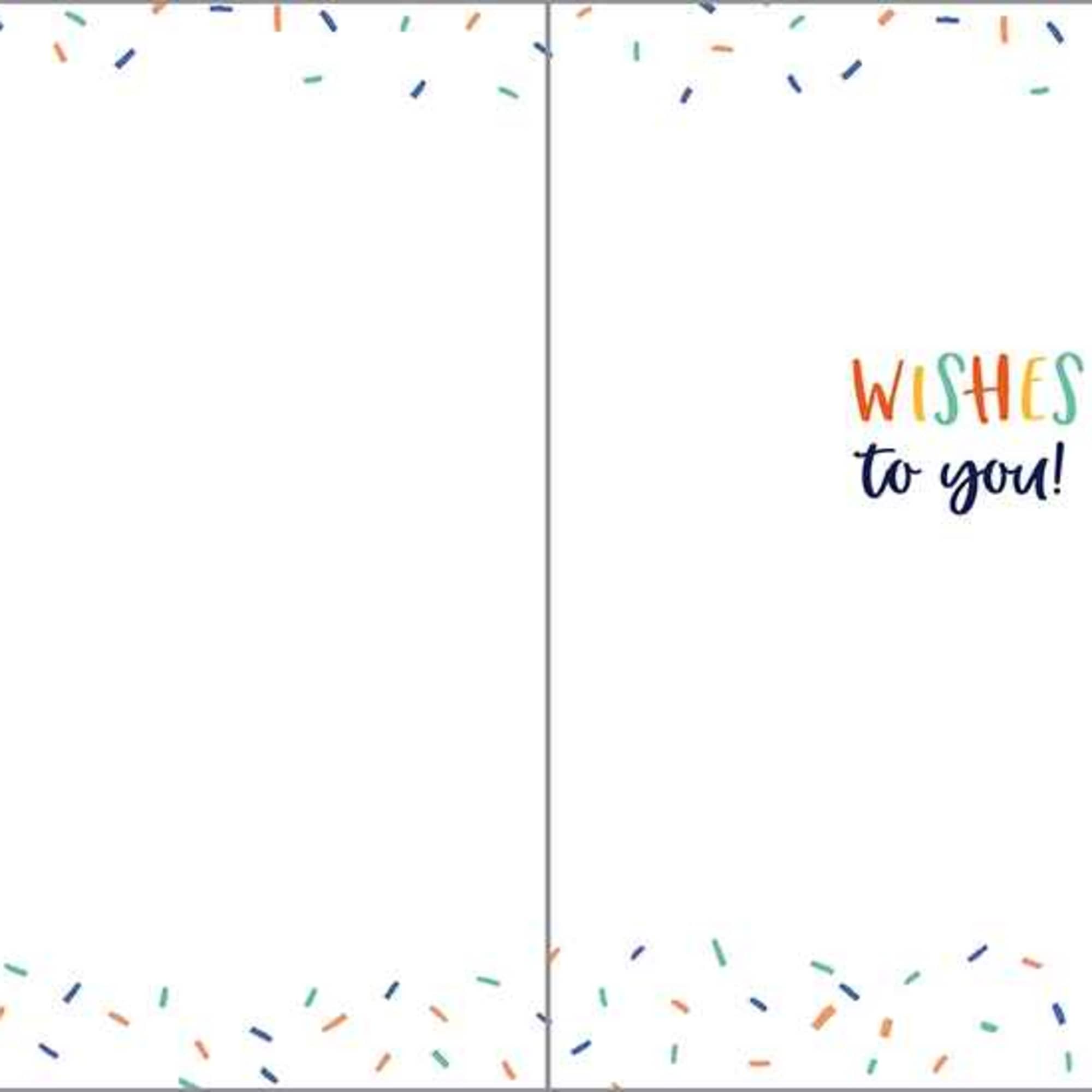 Greeting card with envelope reads:

Front: "Happy Birthday"
Inside: "Wishes to you!"

Gina B Designs, photo 2 of 2