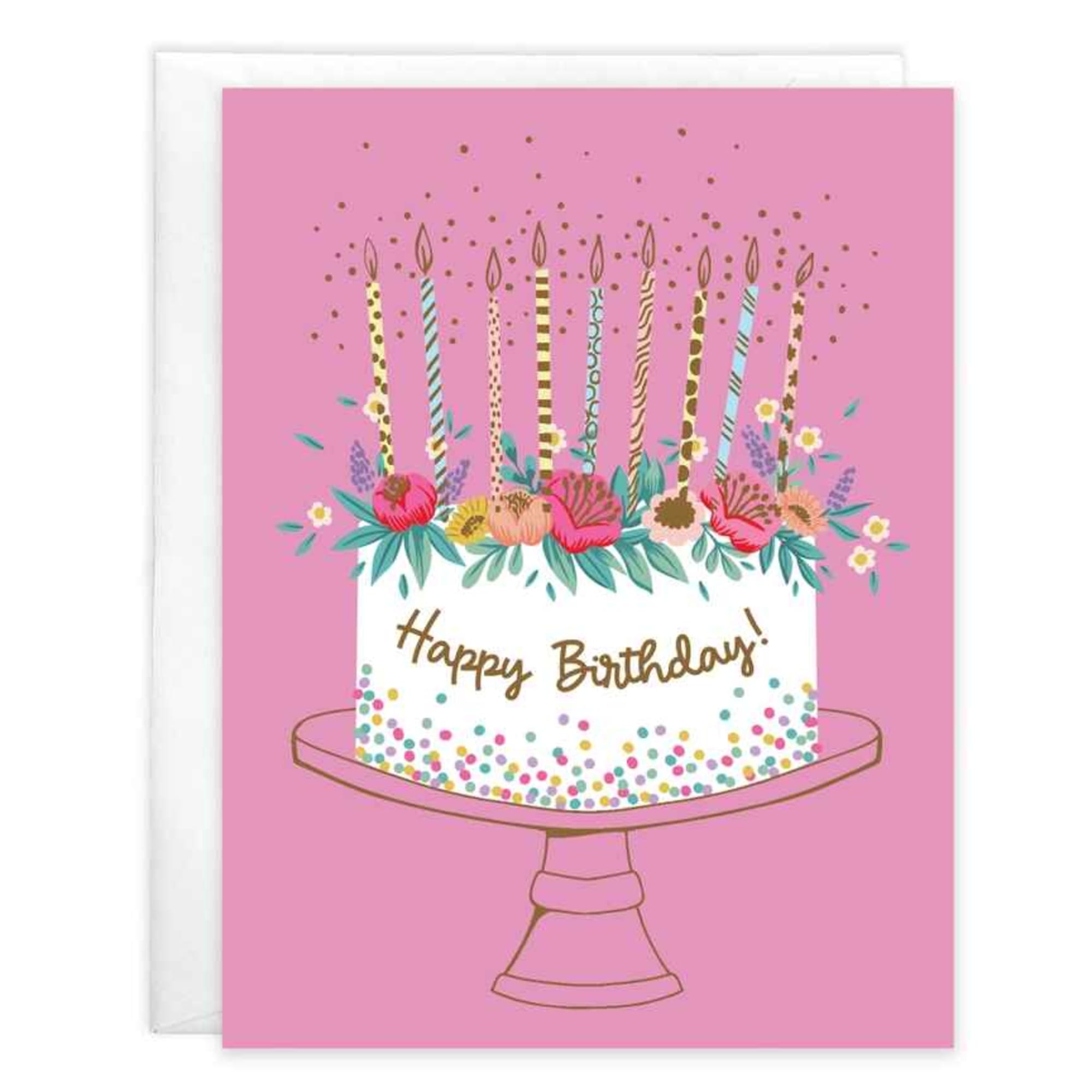 Greeting card with envelope reads:

Front: "Happy Birthday!"
Inside: "Everything you wish for I