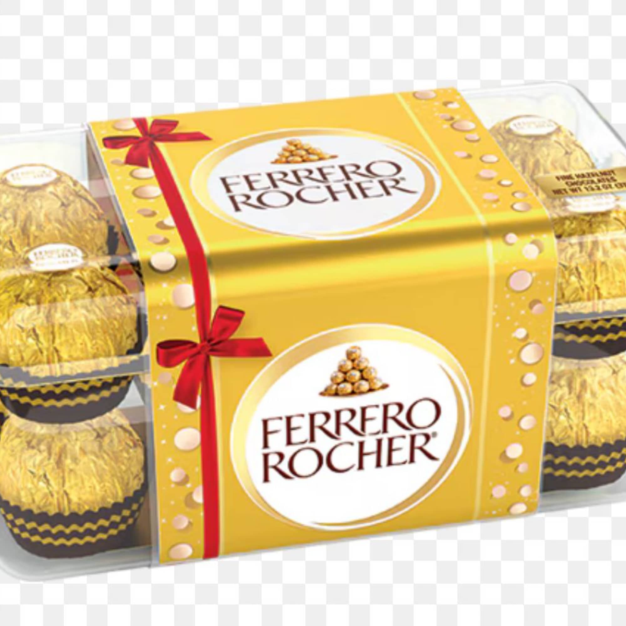 Ferrero Rocher chocolates in a clear plastic gift box, photo 3 of 3
