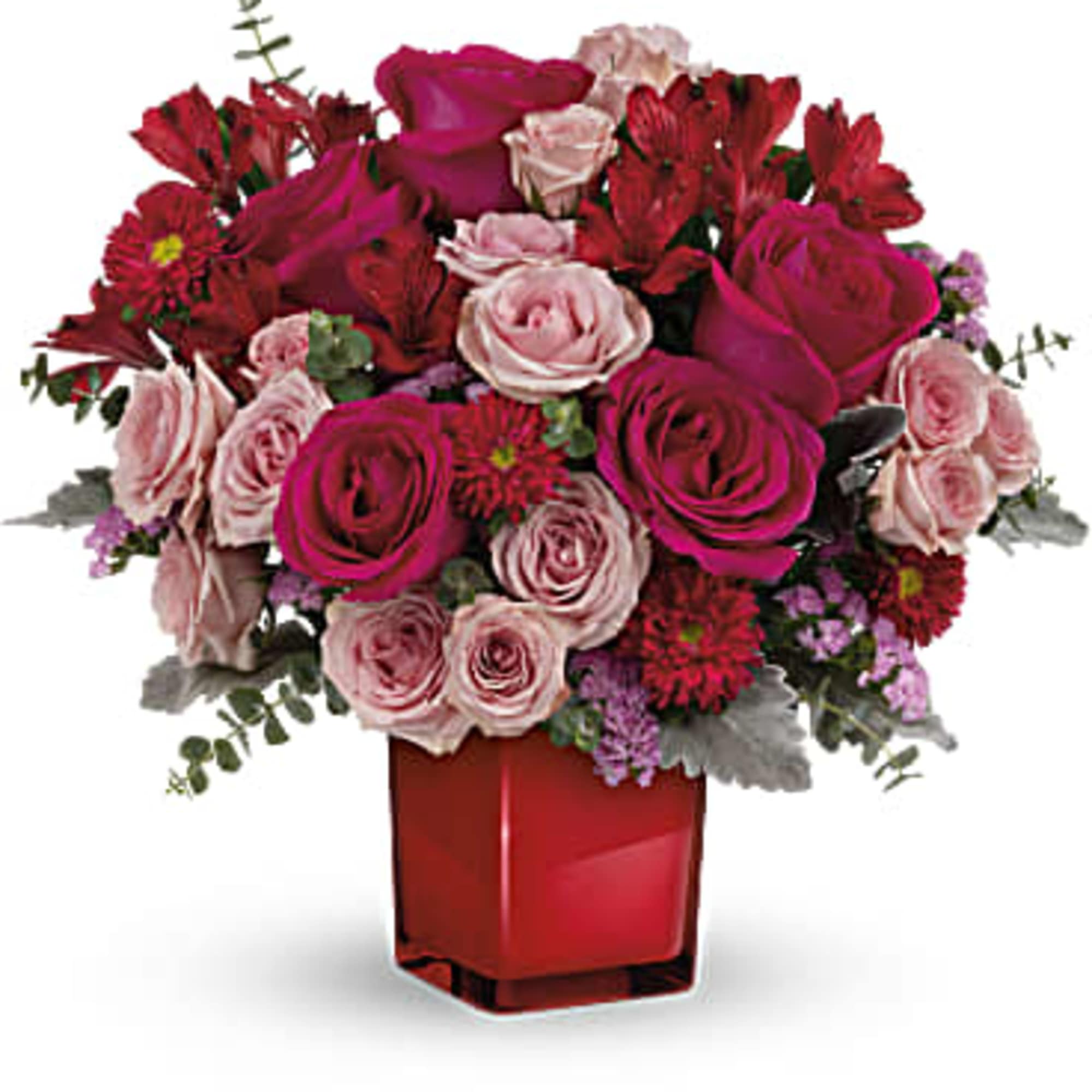 Teleflora's Growing Love Bouquet is X's and O's bundled up into a