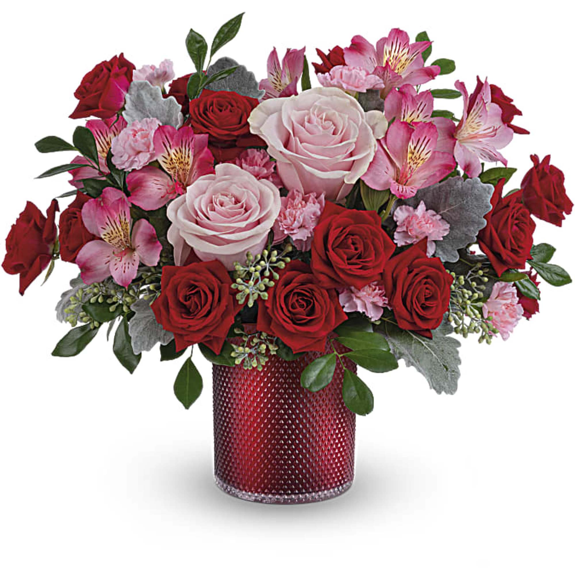 Embossed with an elegant diamond pattern and shimmering with a pearlescent finish