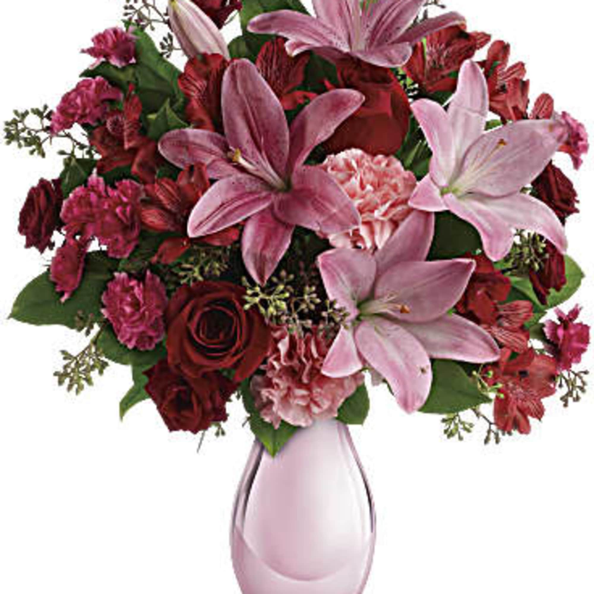 The doorbell rings. When she opens the door and sees this spectacular