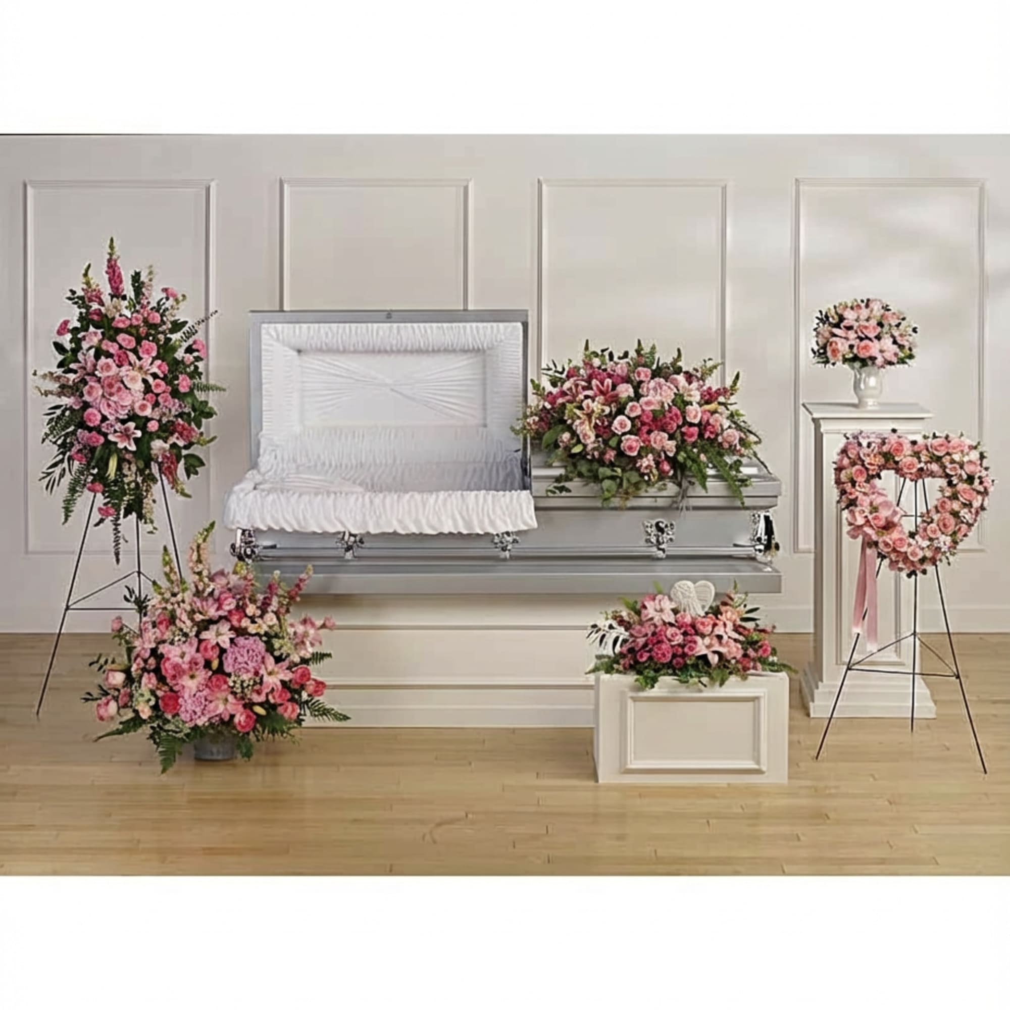 A tender and graceful expression of love and remembrance, the Blushing Love