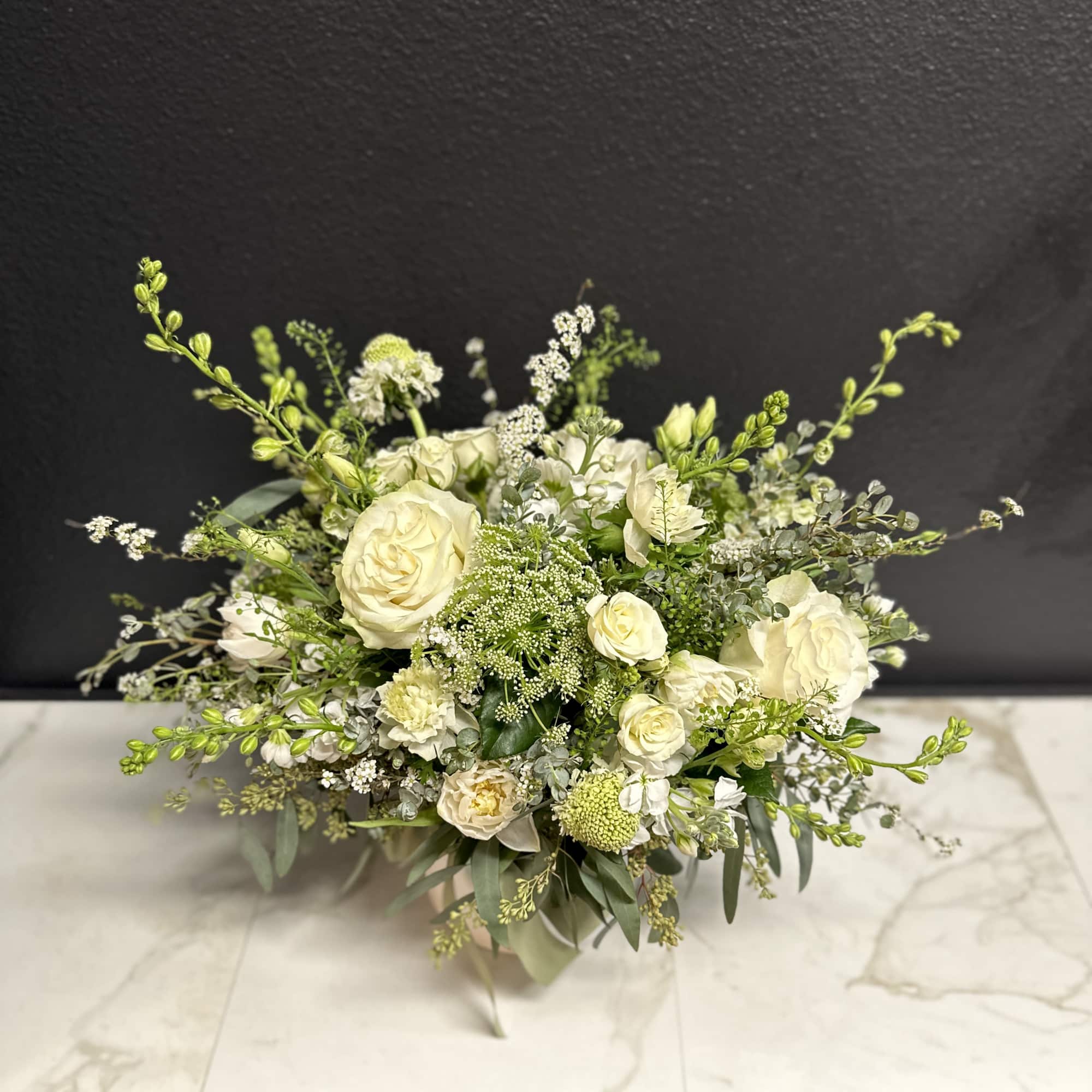 A loose and airy garden mix in creamy white blossoms. Delivered in, photo 3 of 3