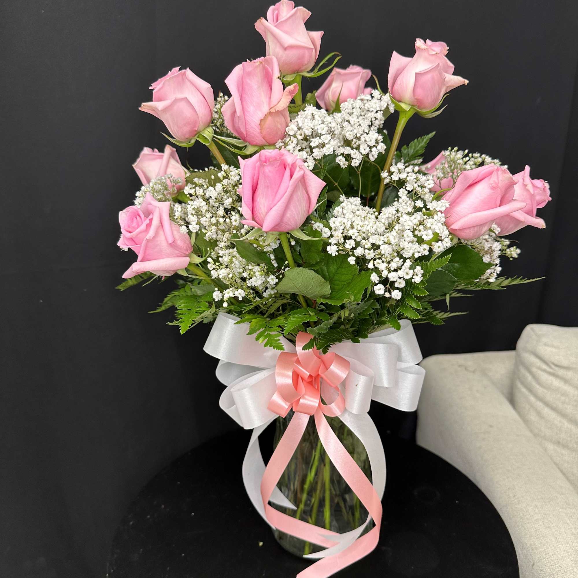 
Elevate any occasion with the timeless elegance of a dozen exquisite pink