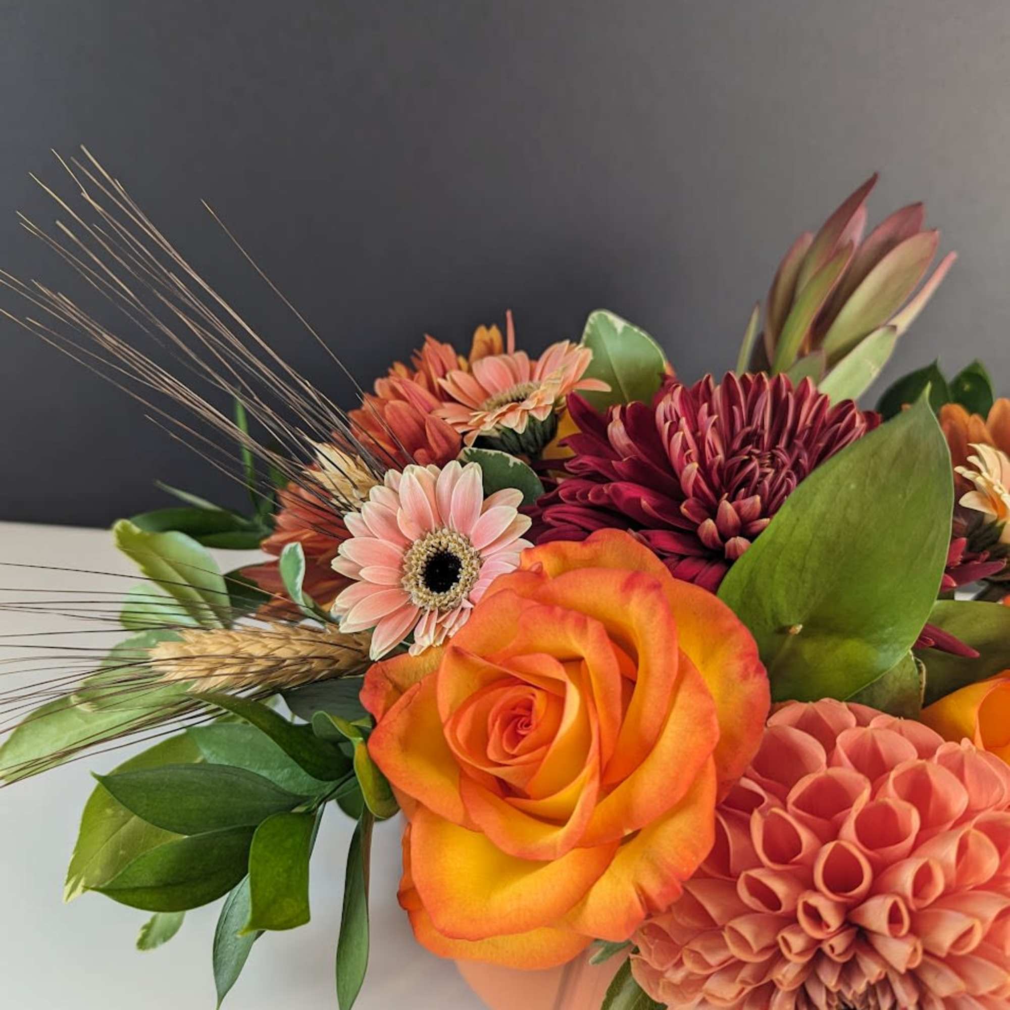 Celebrate the cozy charm of autumn with our Pumpkin Patch Blooms arrangement., photo 2 of 4