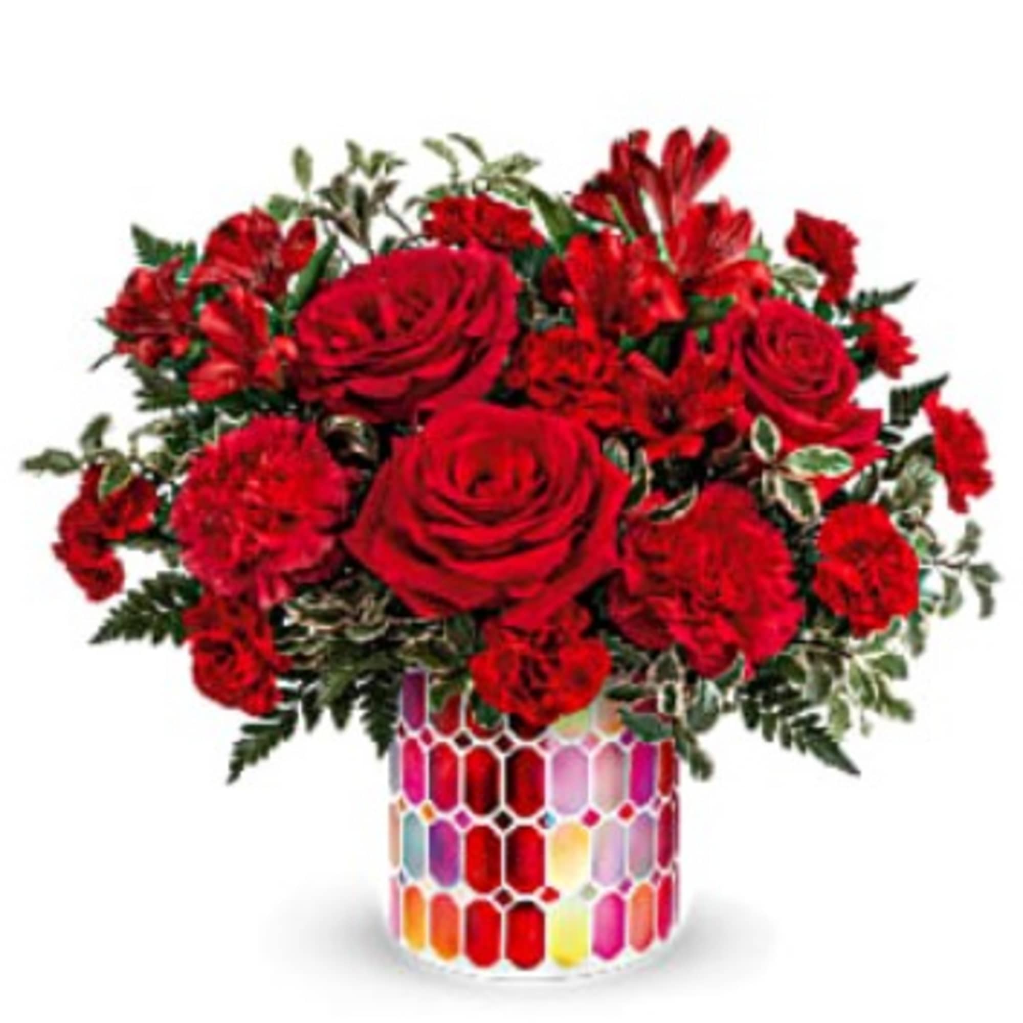 Make Valentine's Day truly magnificent with this romantic red rose bouquet, presented