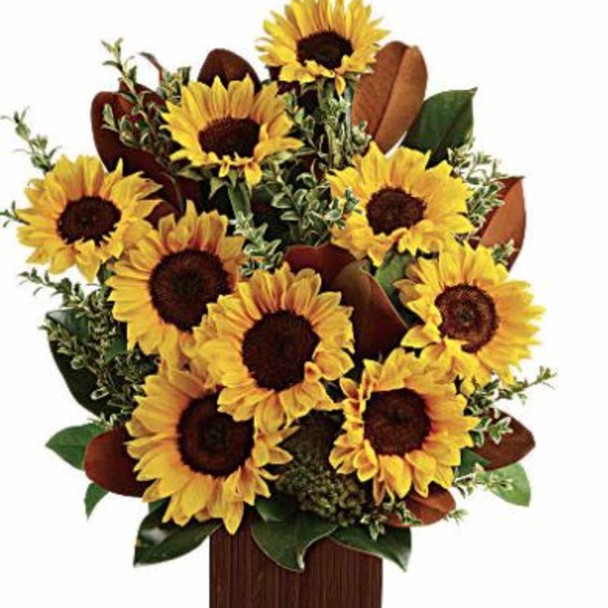 Rise and shine! Send her a sunrise with this golden bouquet of