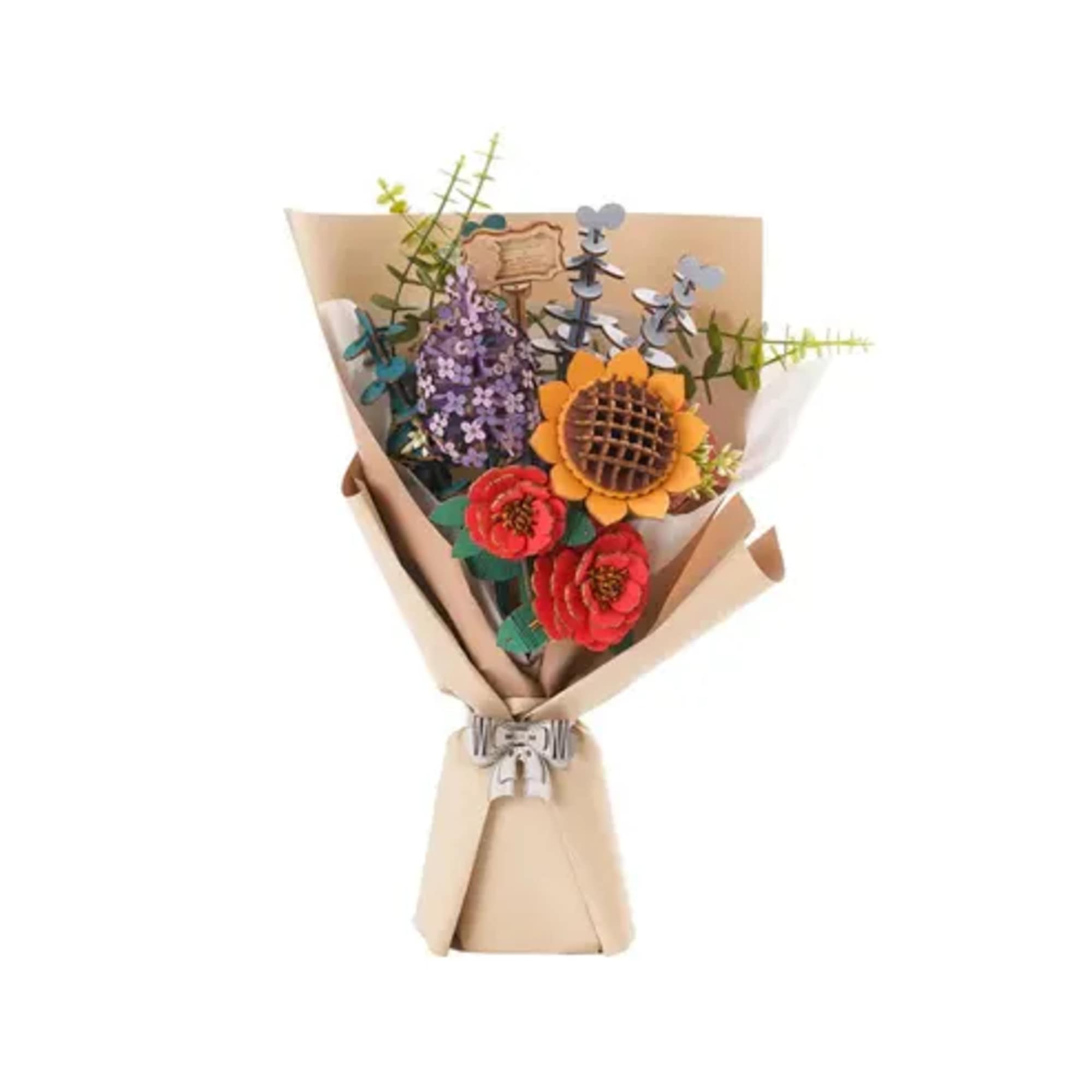 Craft your own everlasting bouquet with this charming 3D Wooden Flower Puzzle