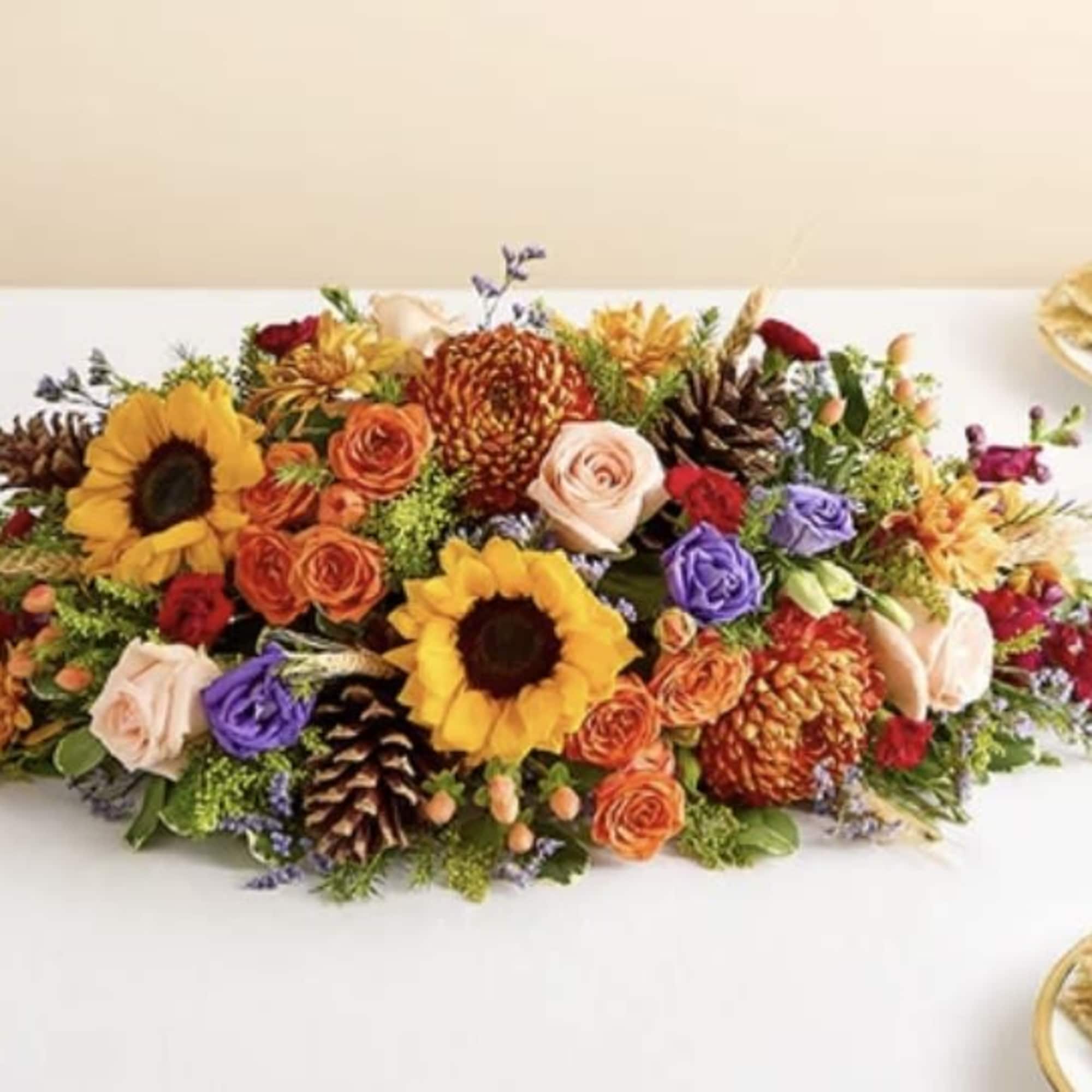 This vibrant centerpiece transforms any table into the setting for a harvest