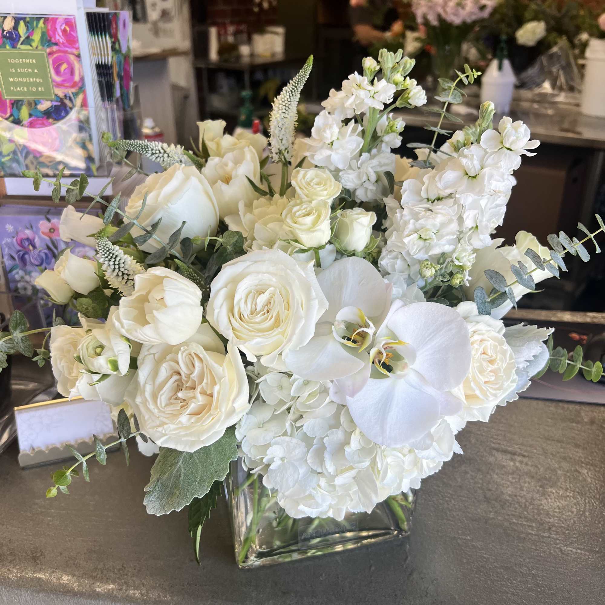 Order a Designer's Choice arrangement in timeless neutrals! Our florists will create, photo 2 of 3