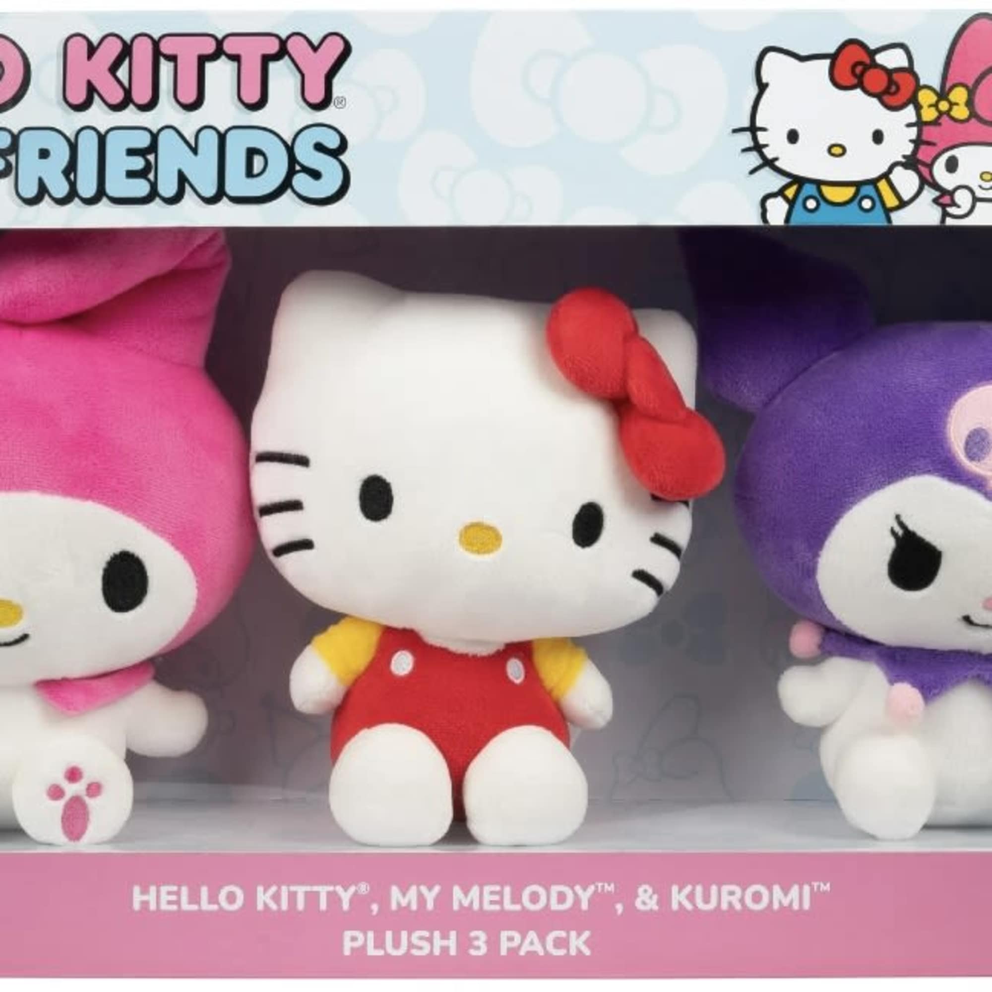 Boxed set of three Hello Kitty and Friends plush toys
