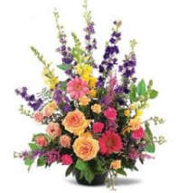 TF 208-2 Red Rose Casket Spray