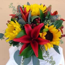 Sunflowers and Lillies