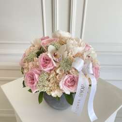 MFS Peony Garden Blooms (Cement Vase)