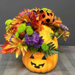 Ceramic Halloween Jack O Lantern