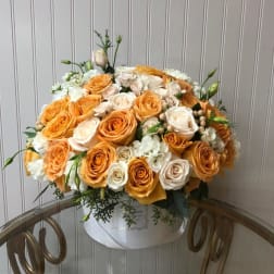 Elsie - Roses, Licentious, Hypericum Berries and Eucalyptus