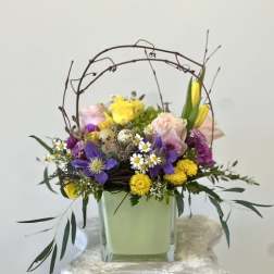 Pastel Easter Arrangement by Westford Florist Art by Veny