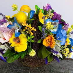 Spring Easter Floral basket.