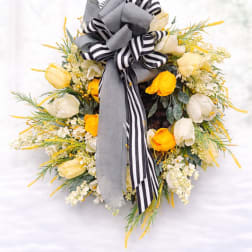 Tulip time wreath